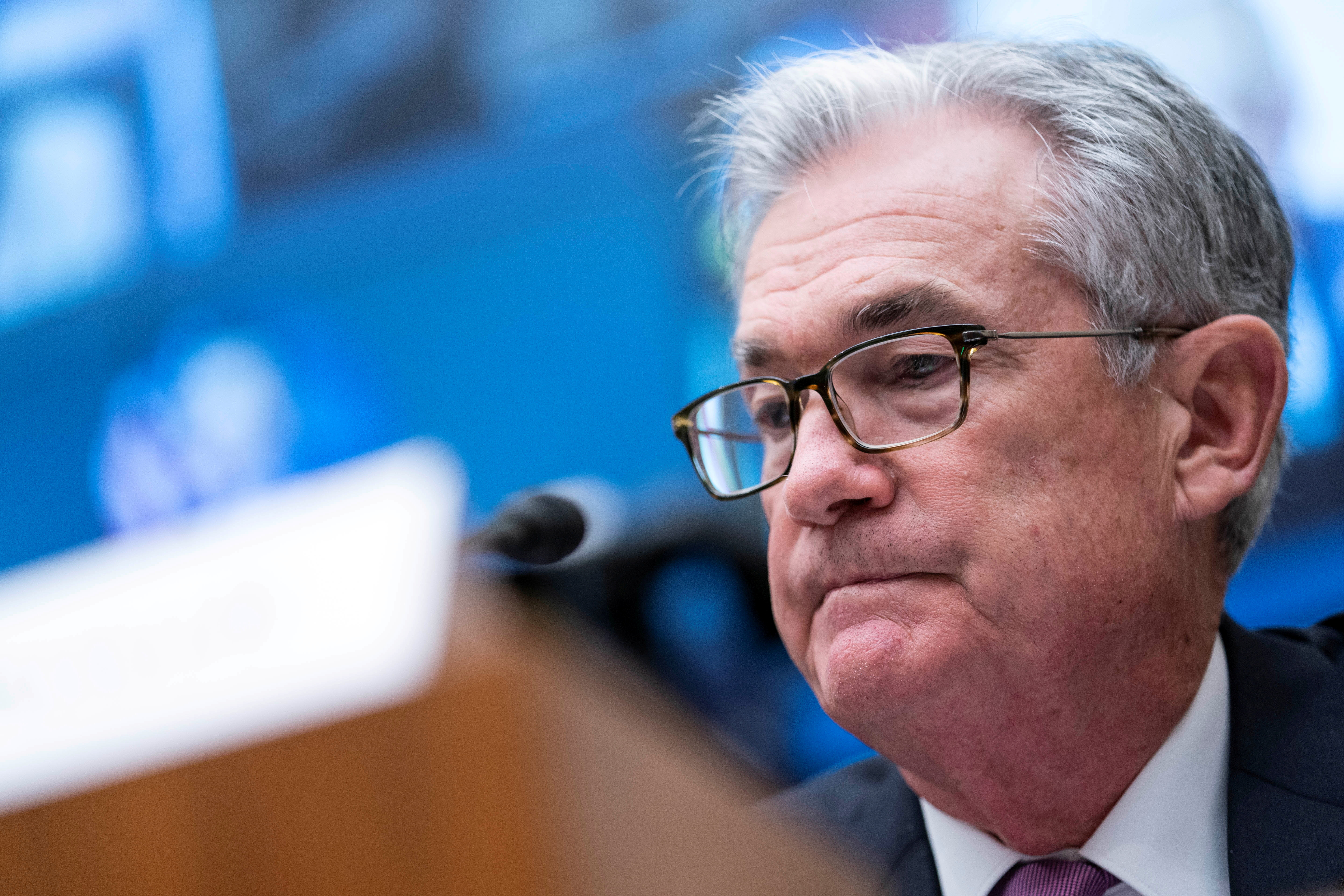 Federal Reserve Chair Powell testifies during the House Financial Services Committee hearing in Washington