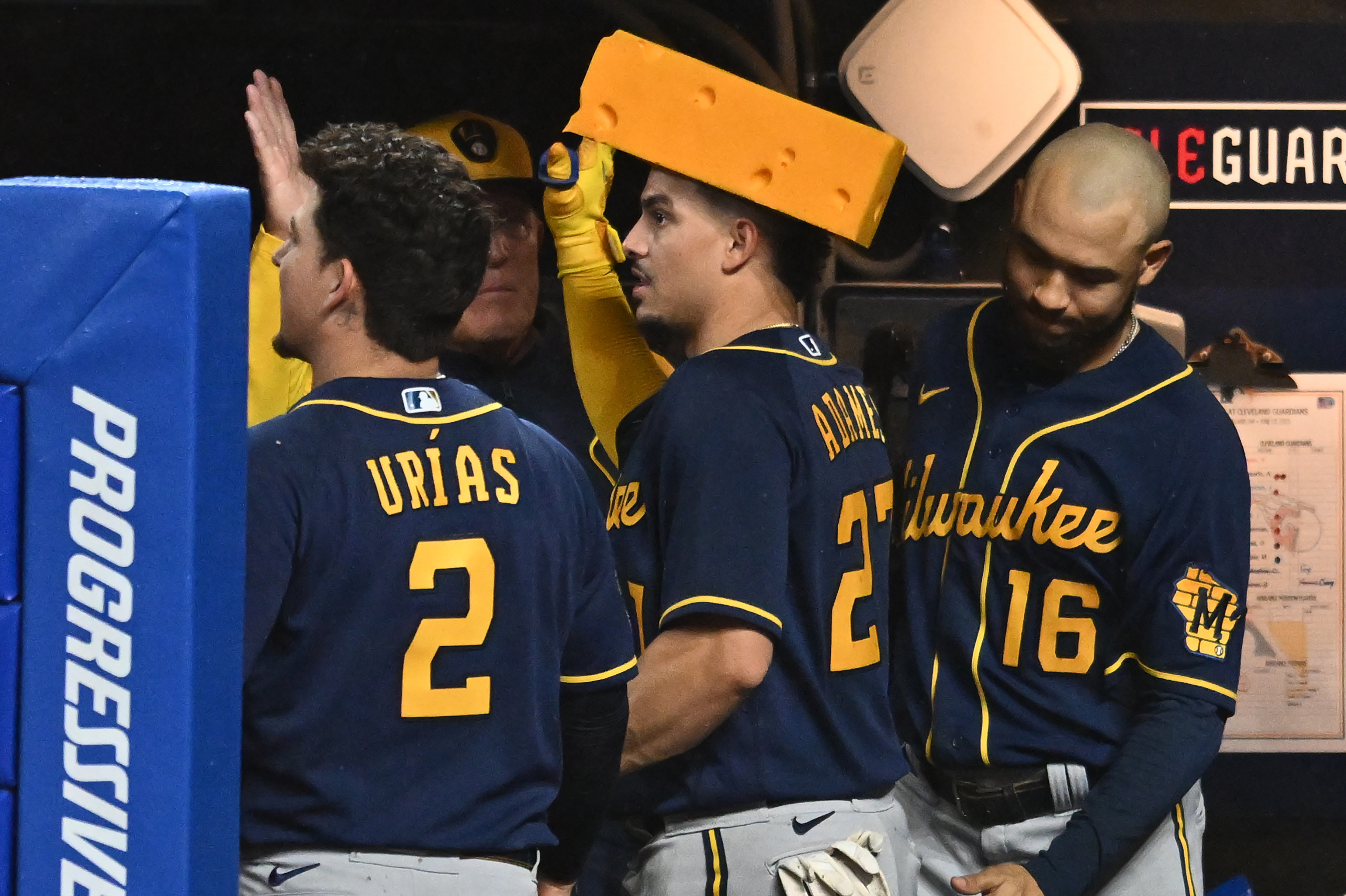 Willy Adames homers twice, drives in 5 as the Brewers down the Guardians  7-1 - The San Diego Union-Tribune