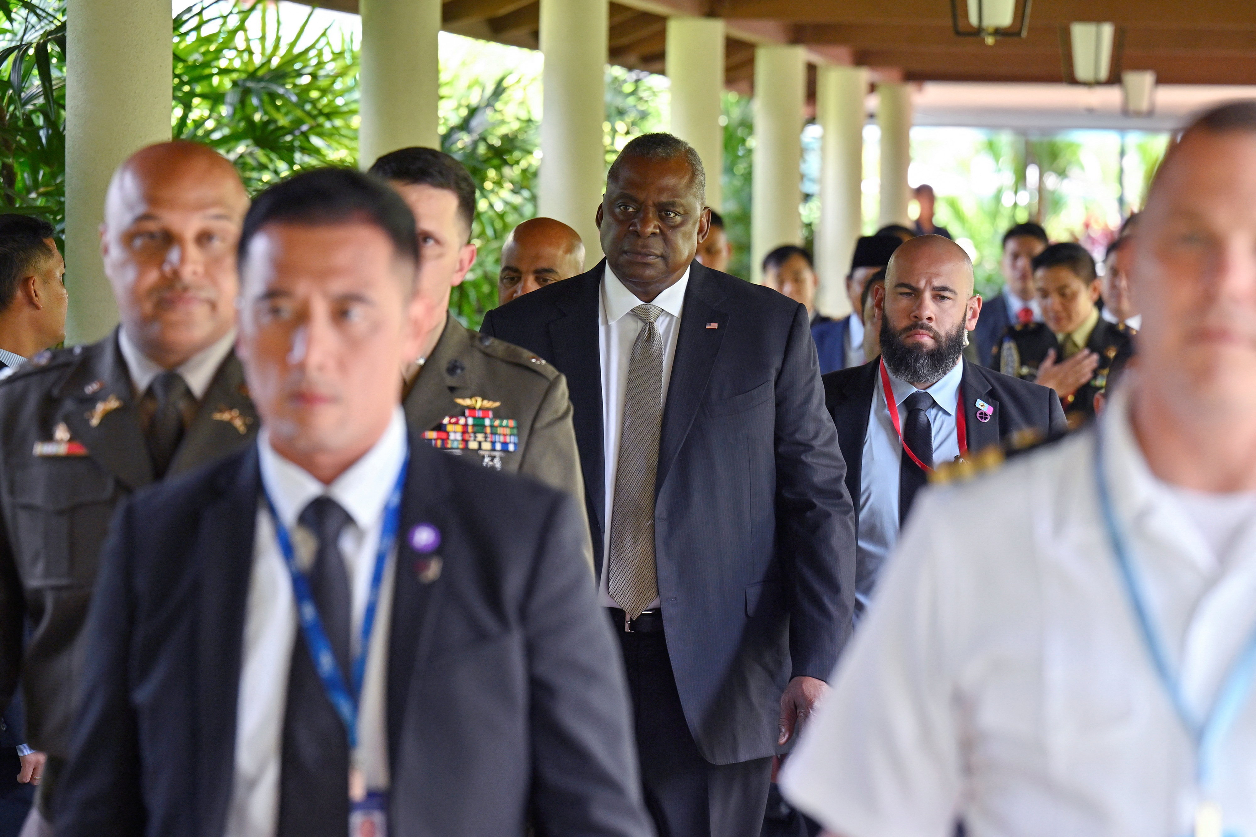 US Secretary of Defense  Lloyd J. Austin III, attends the 20th Shangri-La Dialogue in Singapore