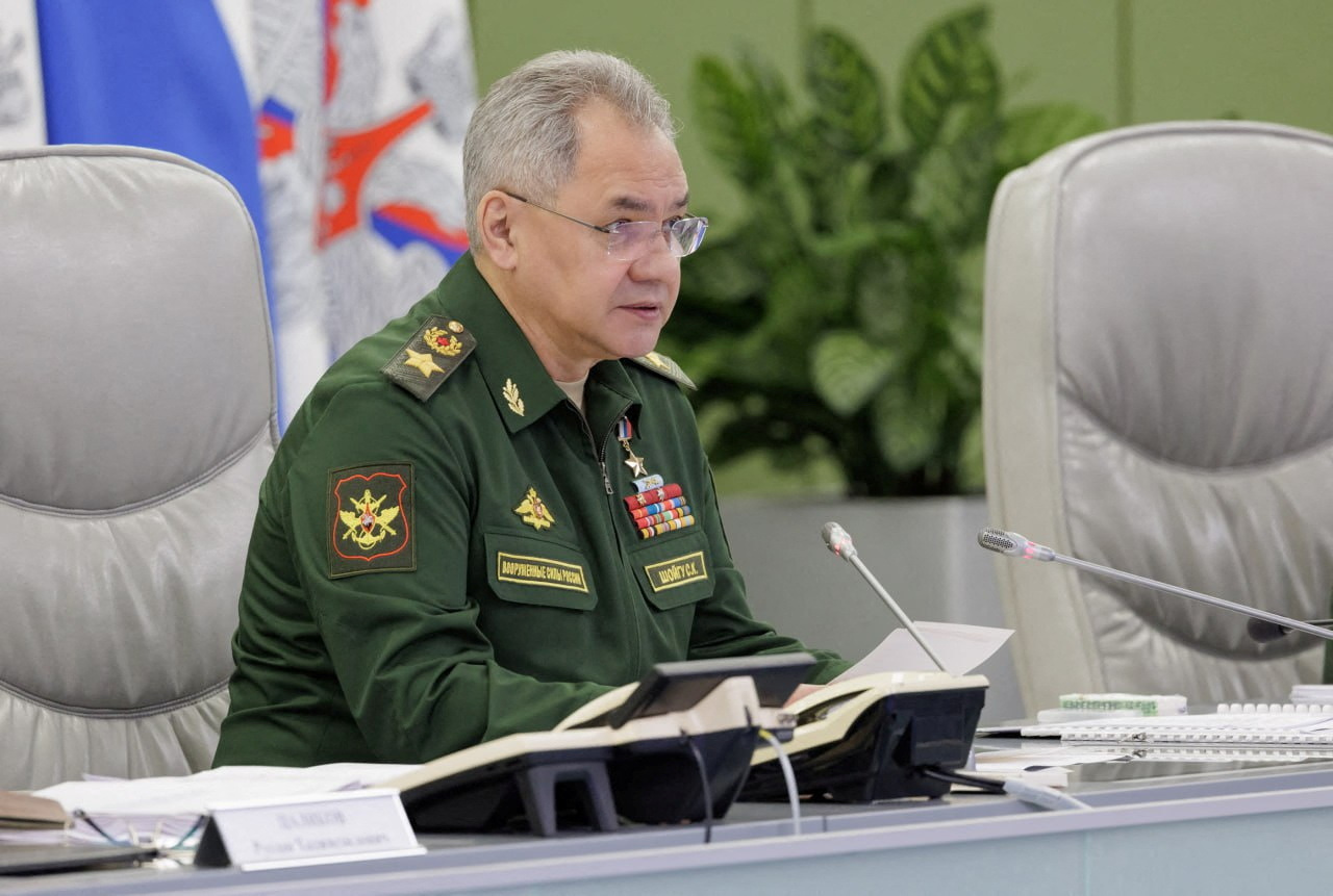 Russian Defence Minister Shoigu Shown Inspecting Troops Reuters 