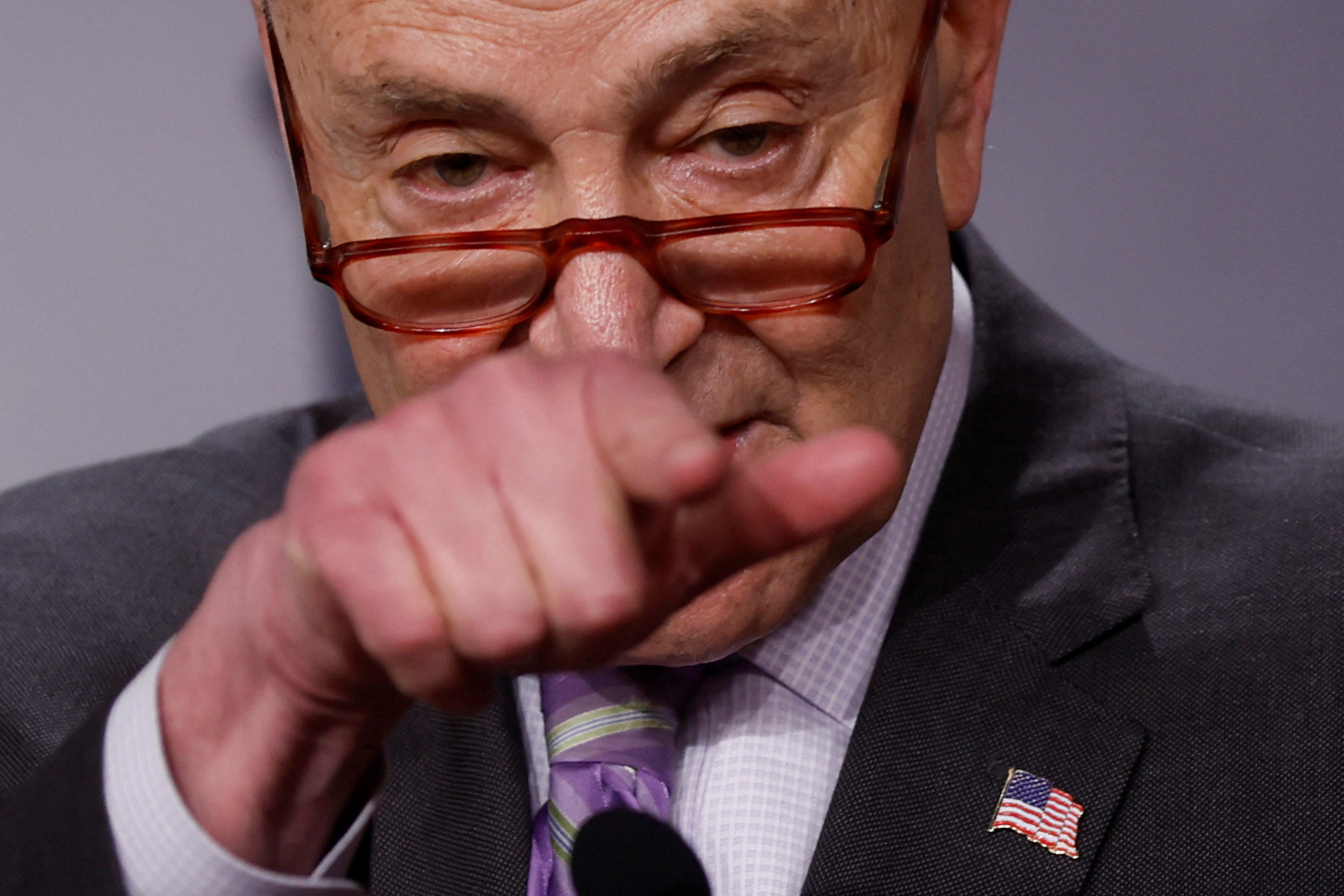U.S. Senate Majority Leader Schumer holds a news conference on the debt ceiling at the U.S. Capitol in Washington
