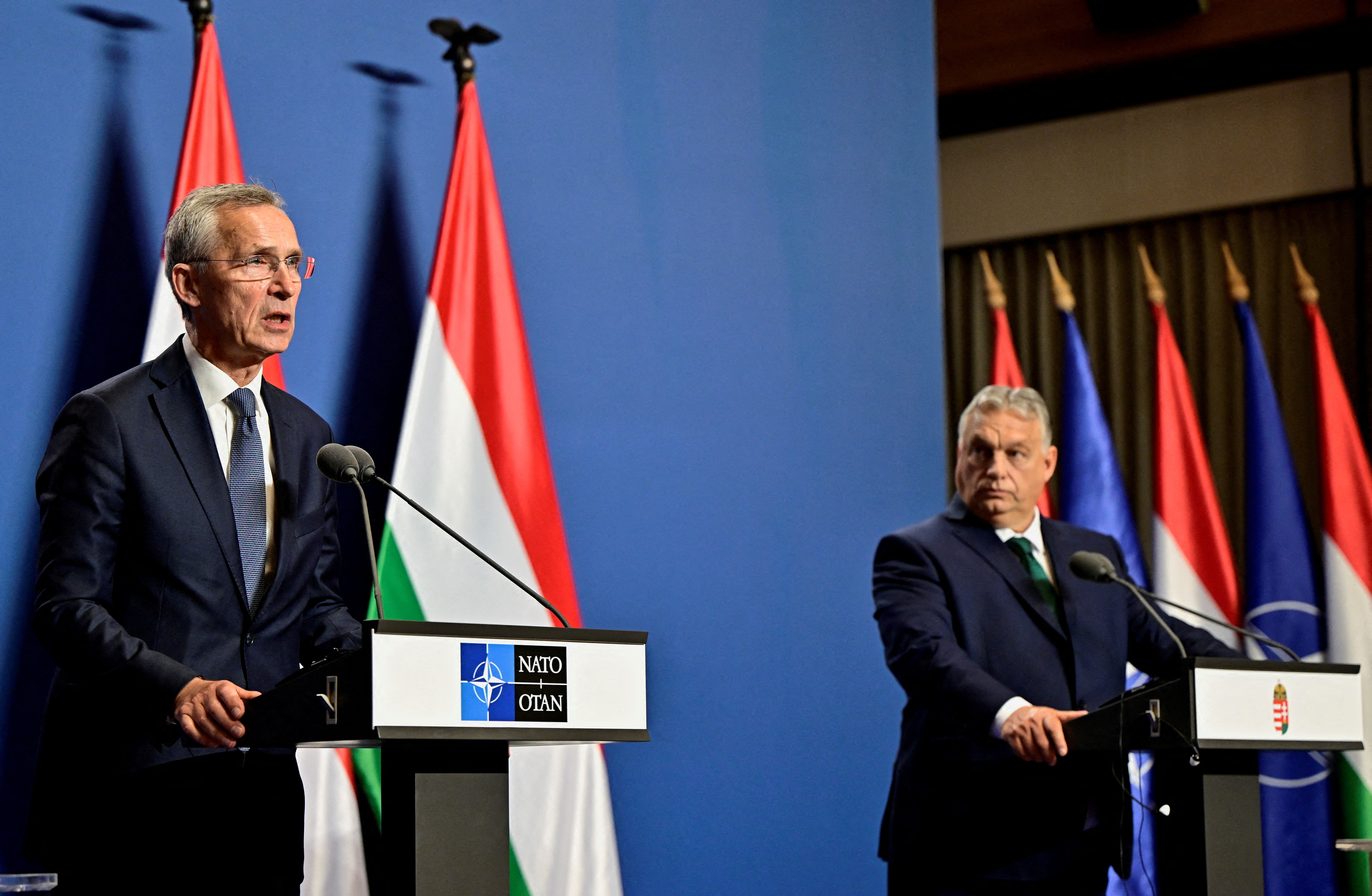 NATO Secretary General Stoltenberg meets with Hungarian PM Orban