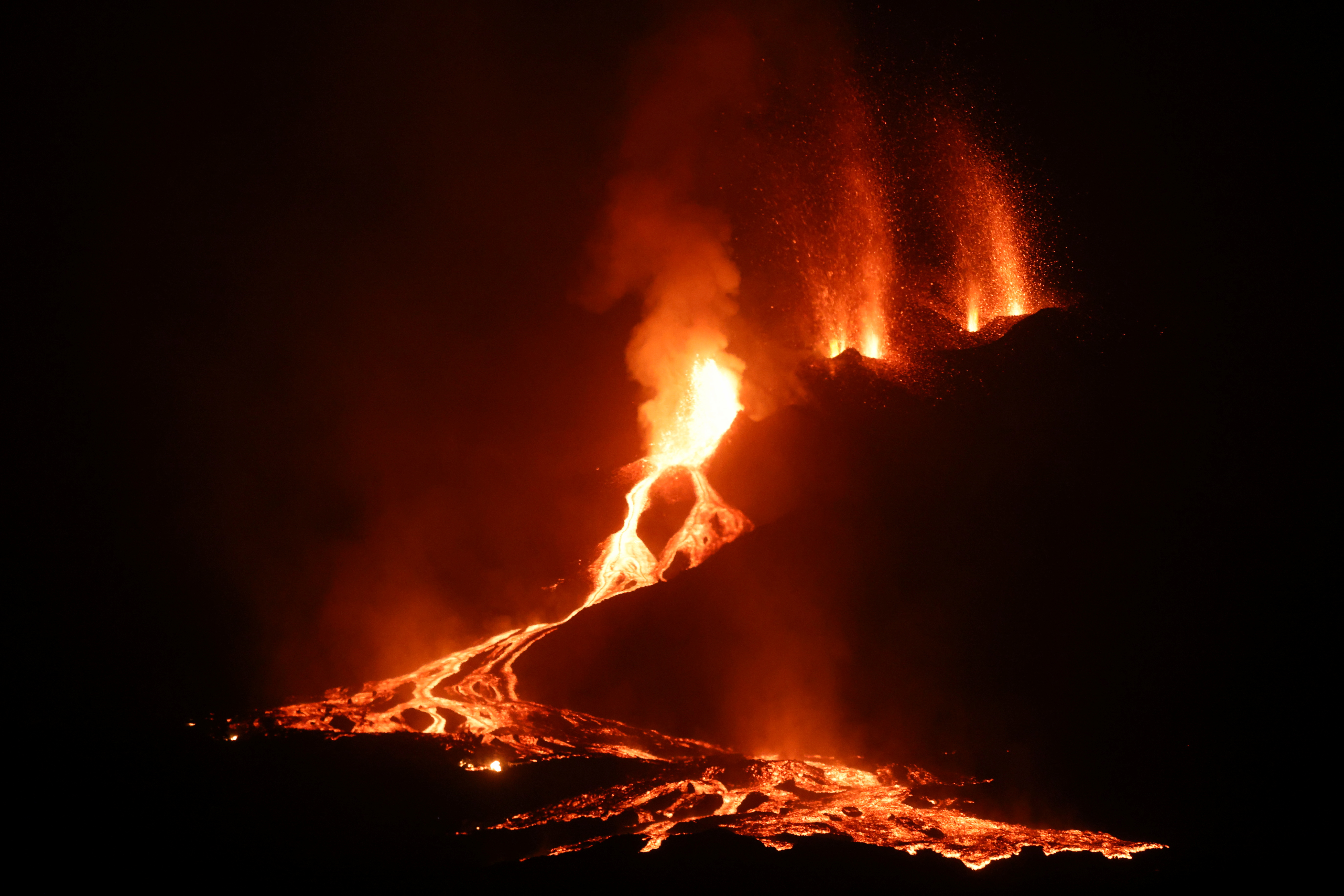 La palma volcano eruption