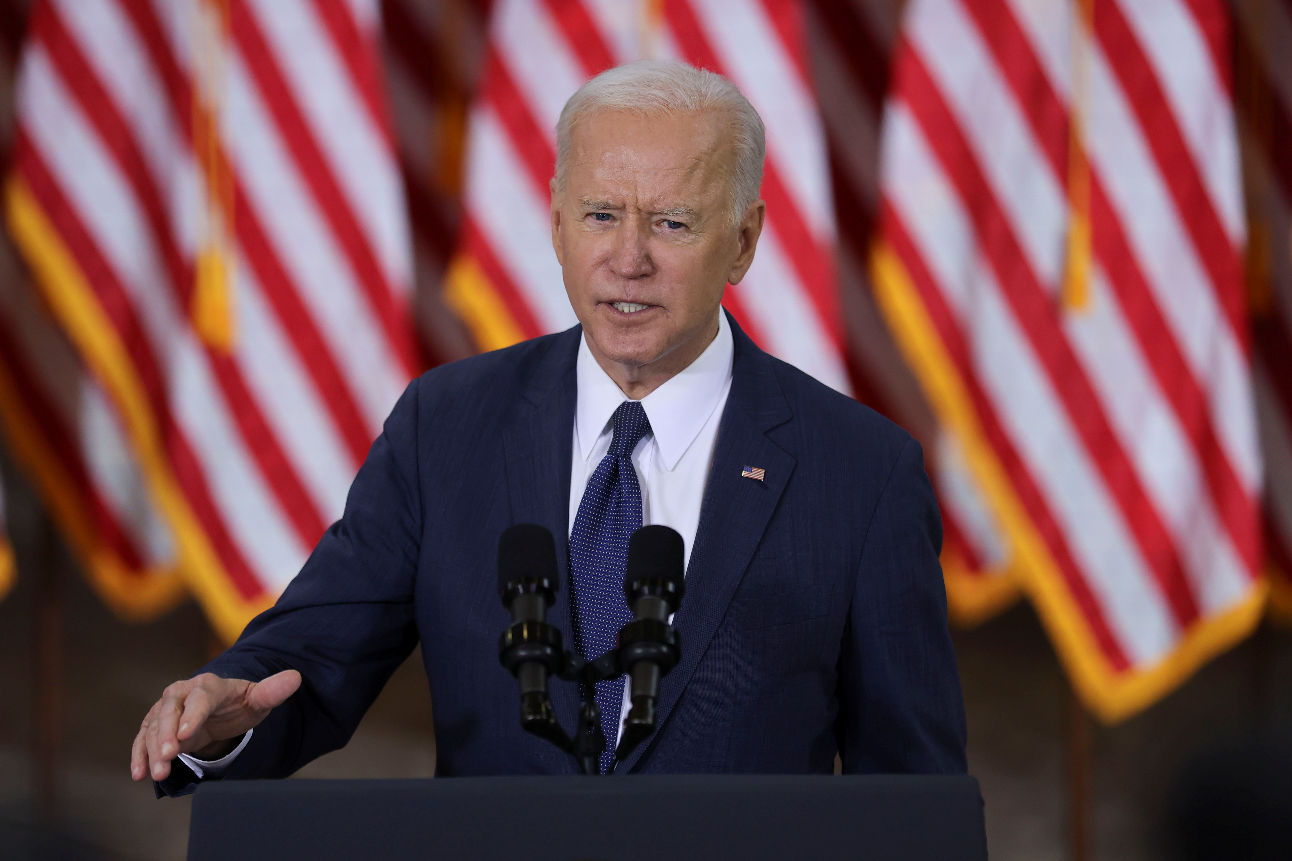 U.S. President Biden holds infrstructure event at Carpenters Pittsburgh Training Center in Pittsburgh, Pennsylvania
