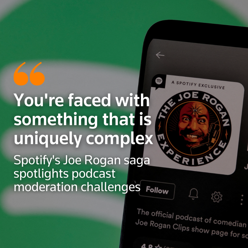 La saga joe rogan de Spotify destaca los desafíos de moderación de podcasts