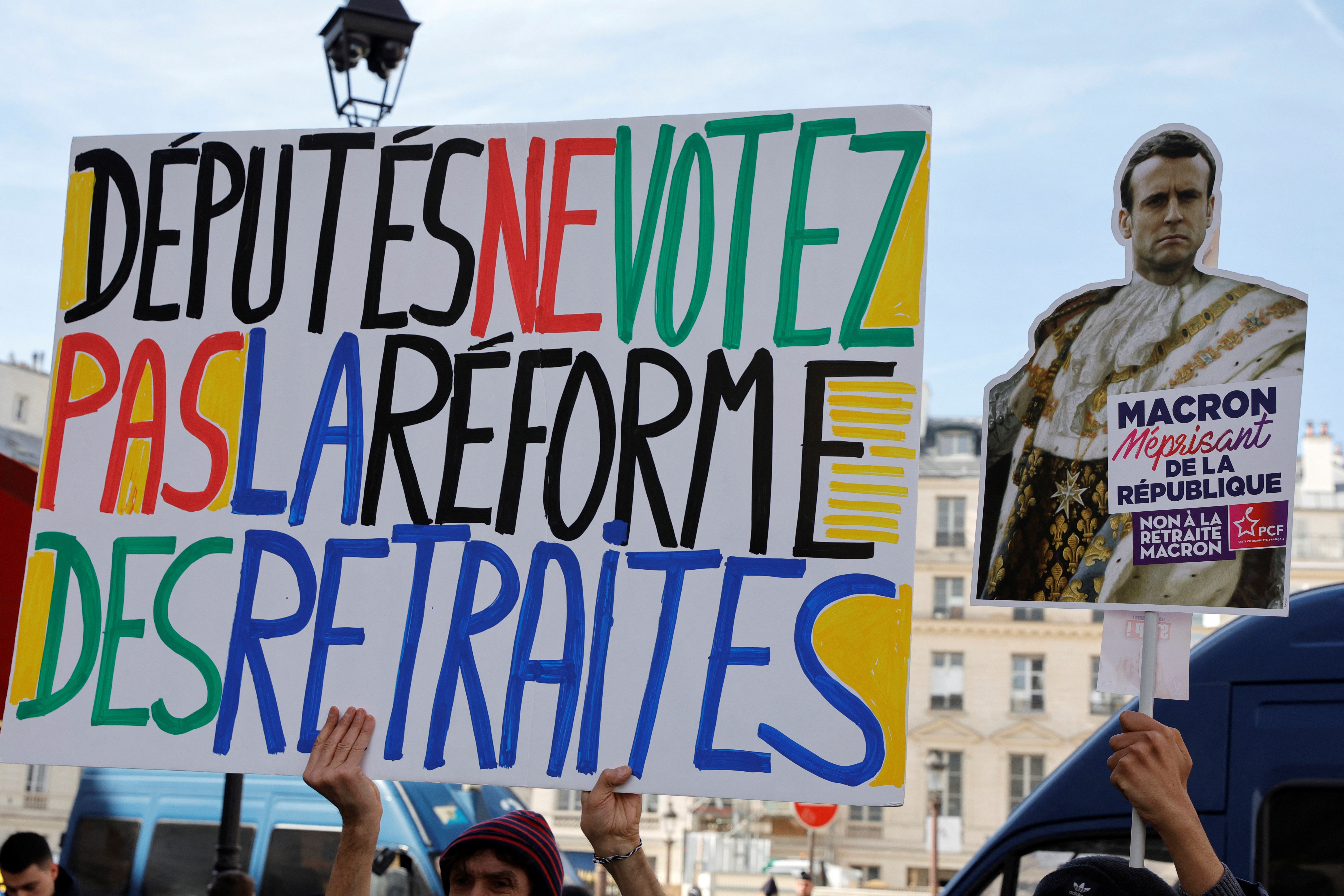 French parliament set to vote on pensions reform bill in Paris