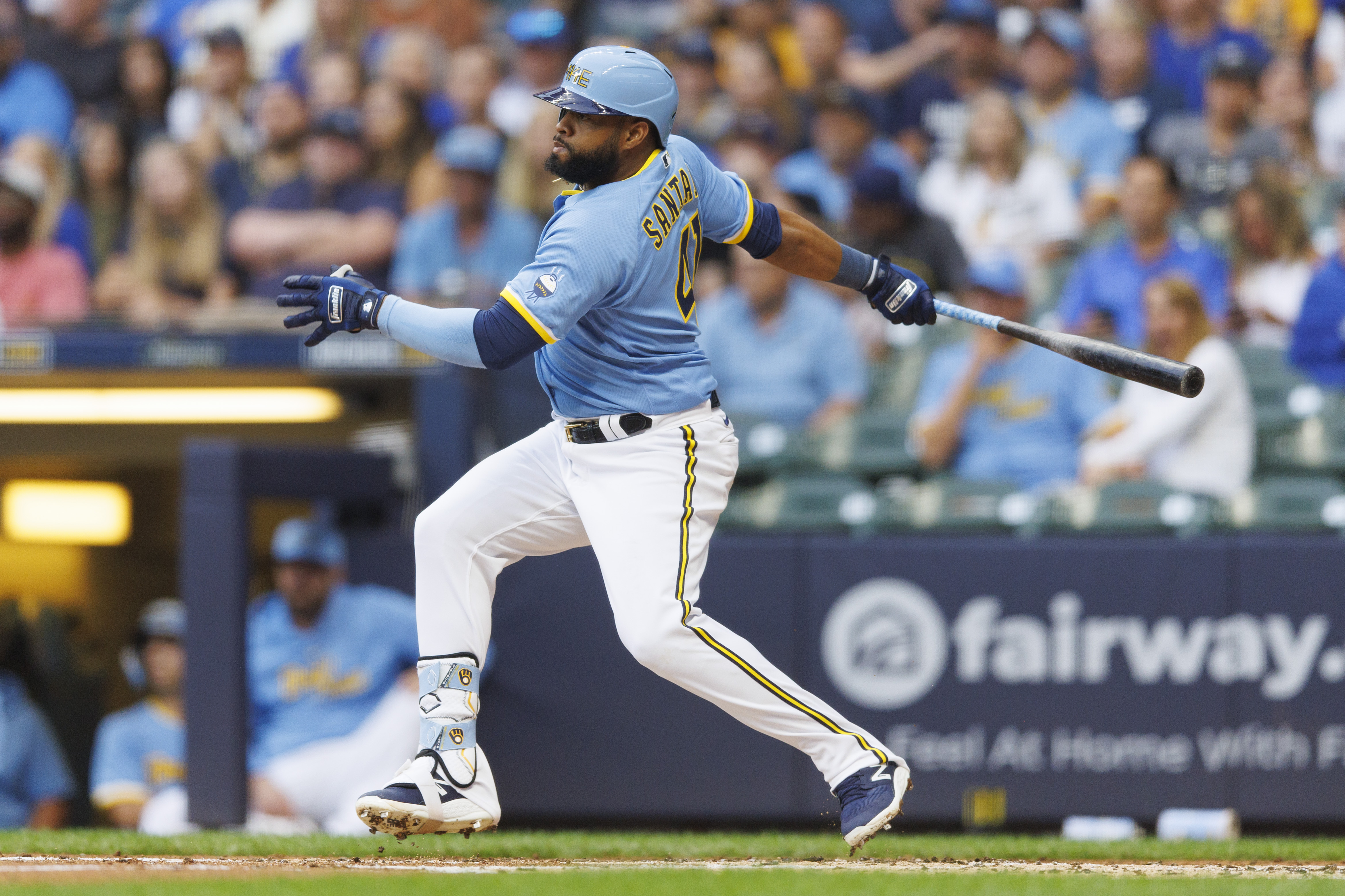 Photo: Pirates Alfonso Rivas Celebrates Homer Against Nationals -  PIT2023091412 