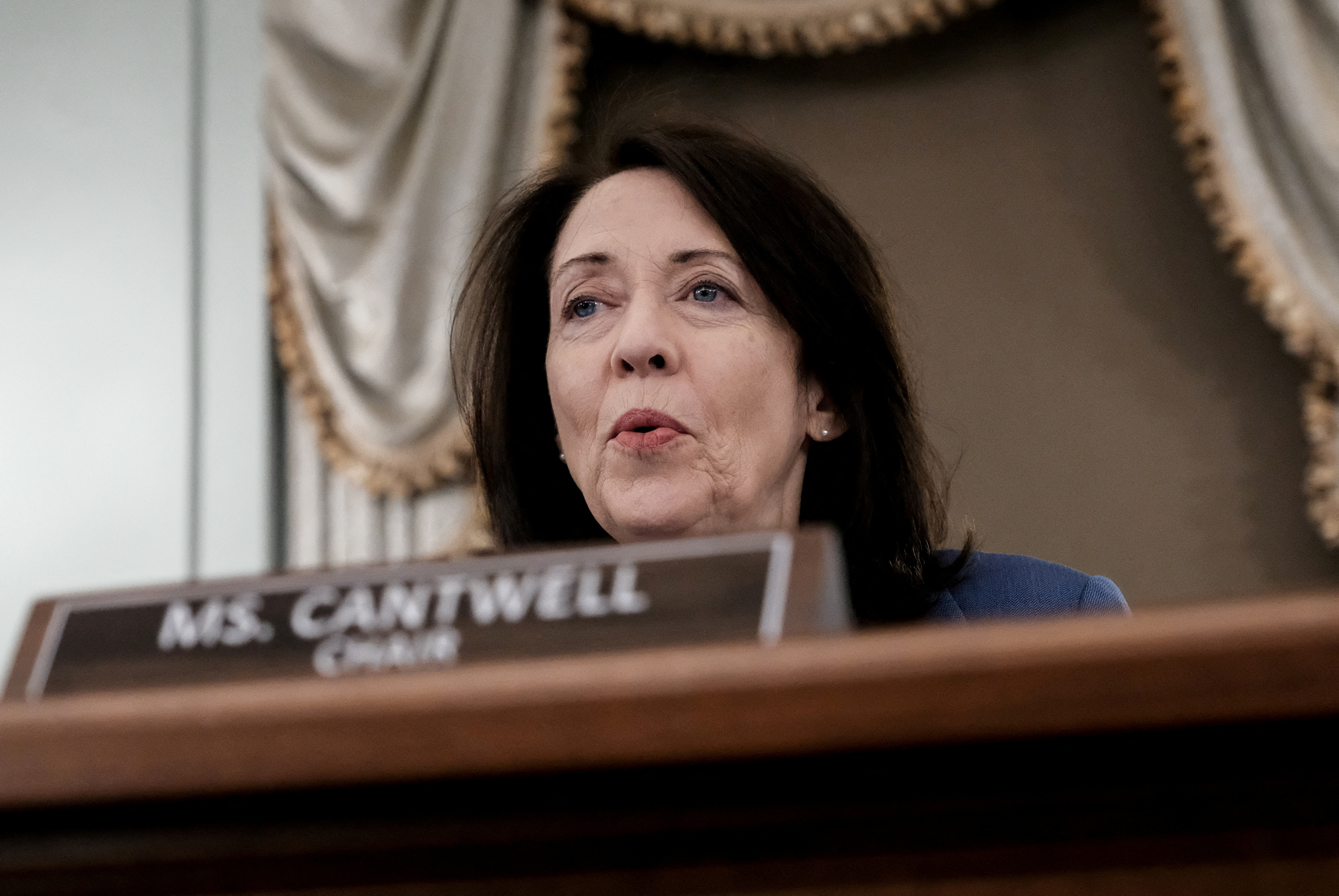 US Senator Maria Cantwell is shown in Washington