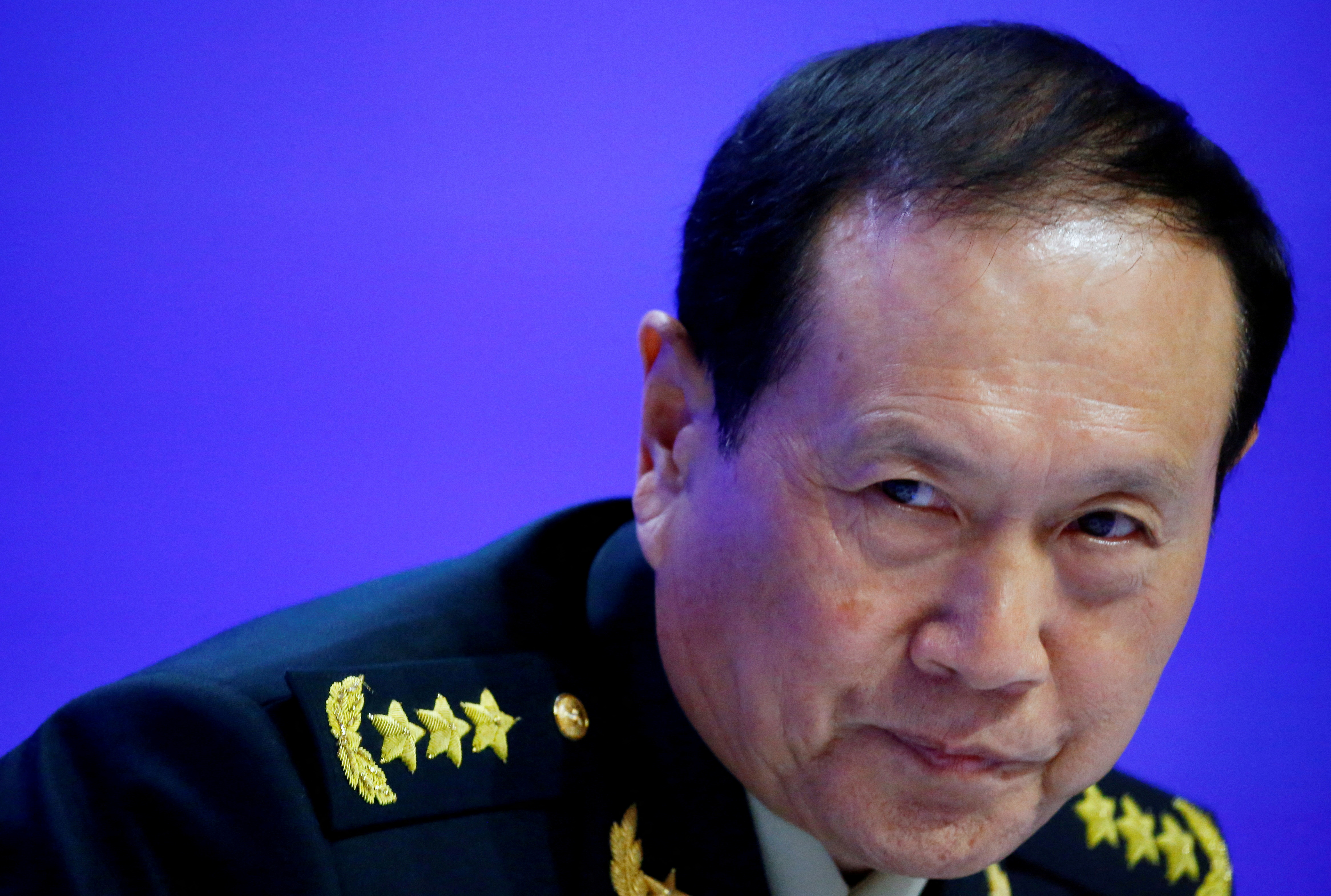 Chinese Defense Minister Wei Fenghe attends the IISS Shangri-la Dialogue in Singapore