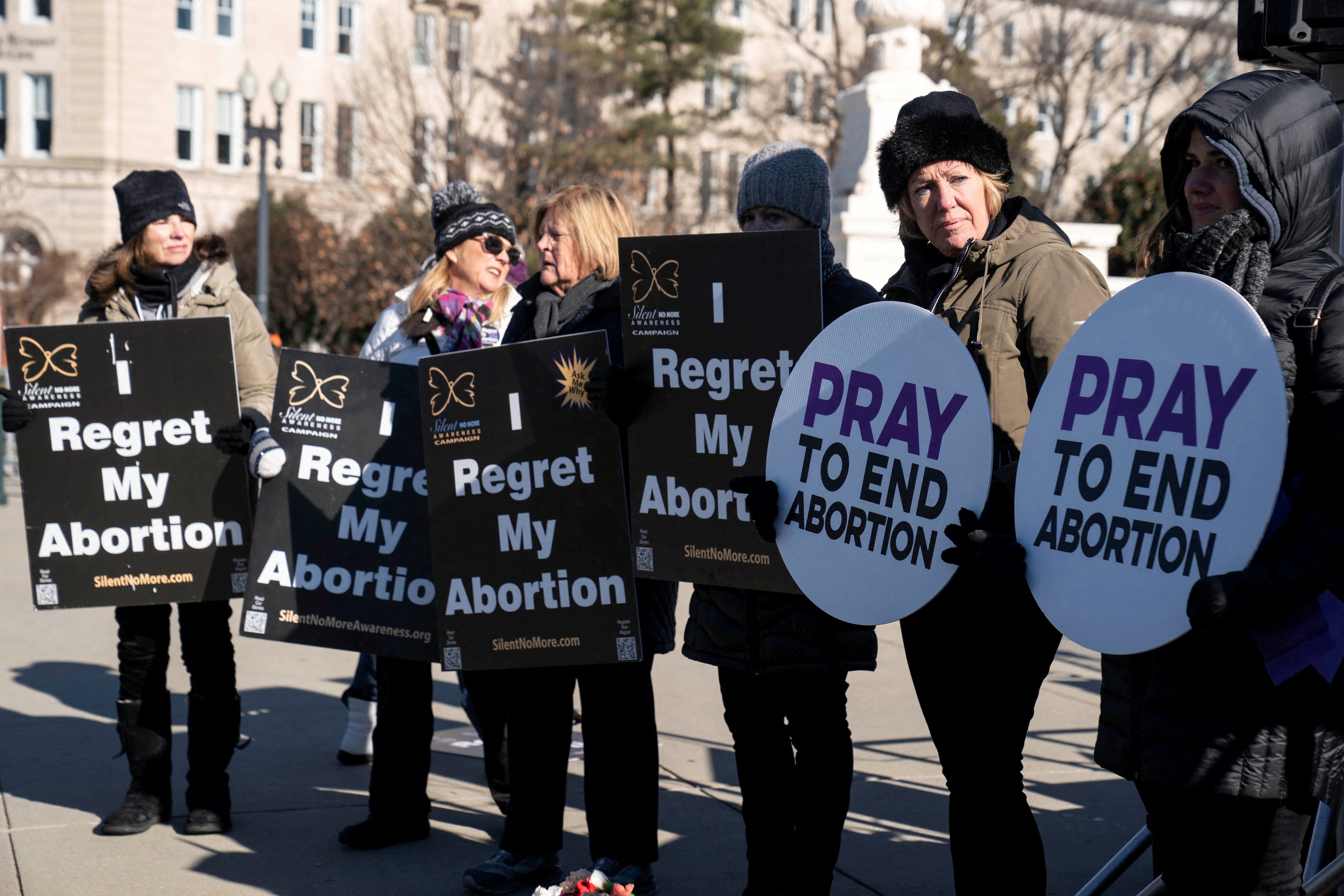 Activists hold anti-choice demonstration on anniversary of Roe v. Wade at U.S. Supreme Court in Washington