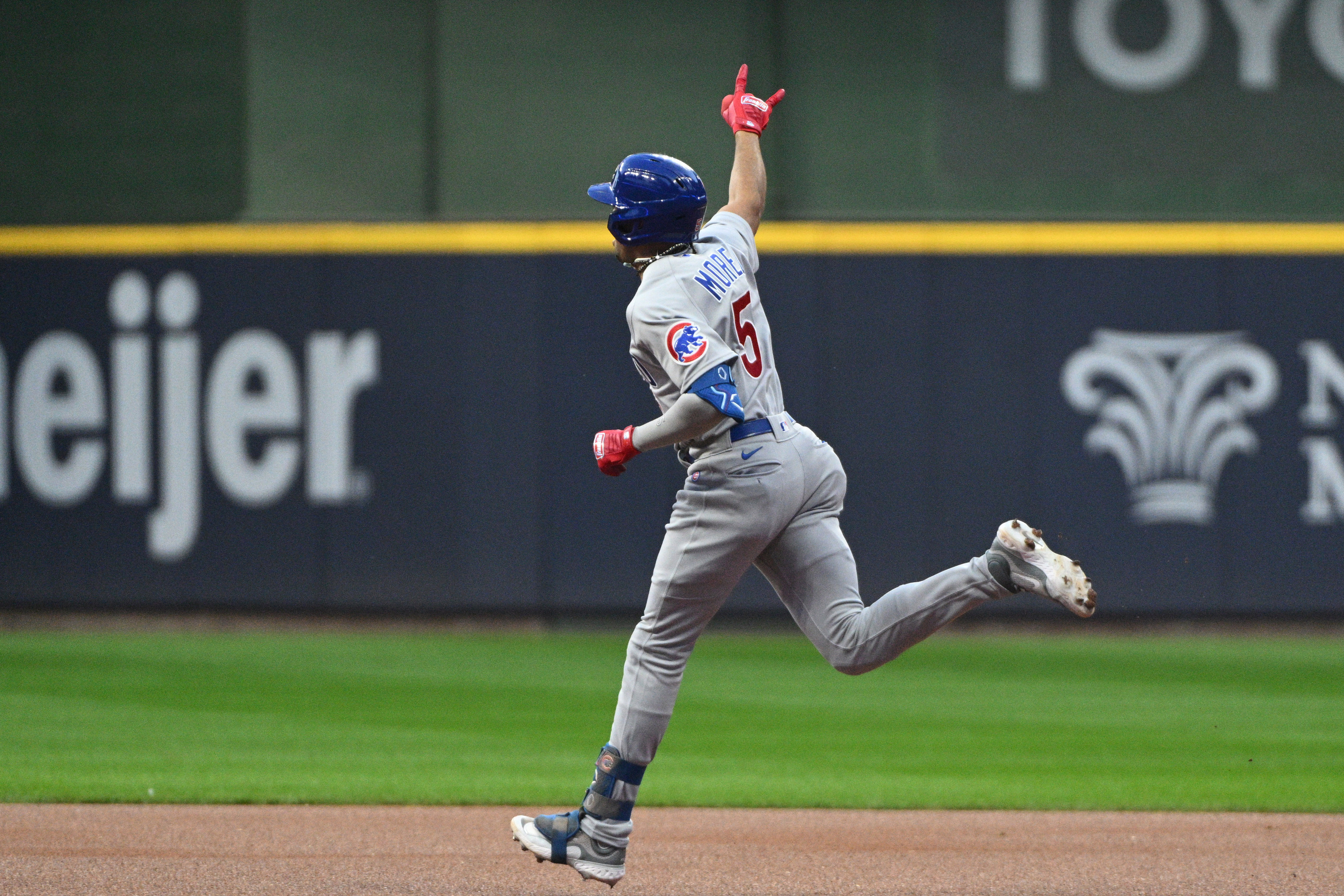 Chicago Cubs catcher Yan Gomes celebrates with relief pitcher Adbert  Alzolay after the team's 10-7 win over the Chicago White Sox in a baseball  game Wednesday, July 26, 2023, in Chicago. (AP