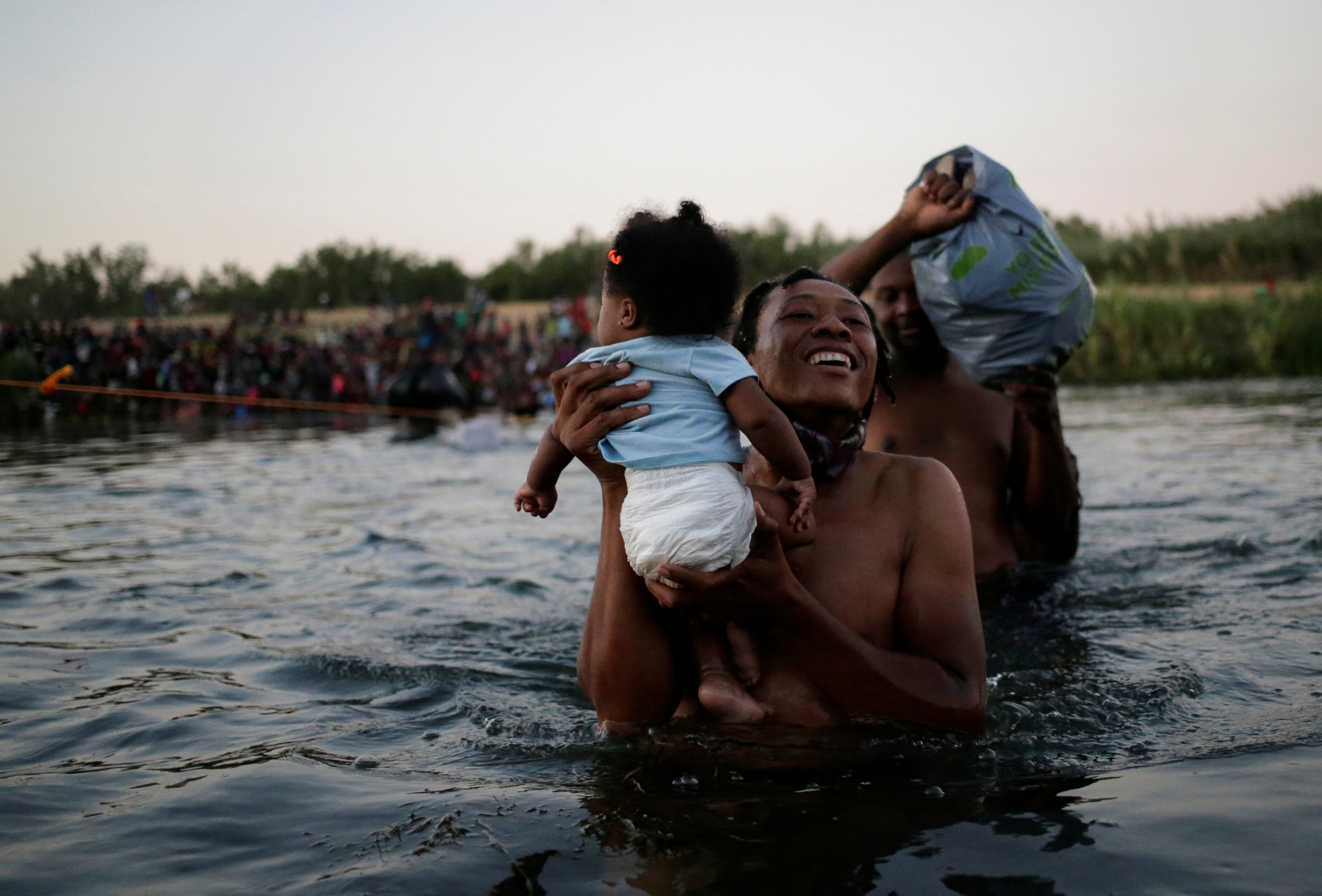 Migrants seeking refugee into the U.S., in Ciudad Acuna
