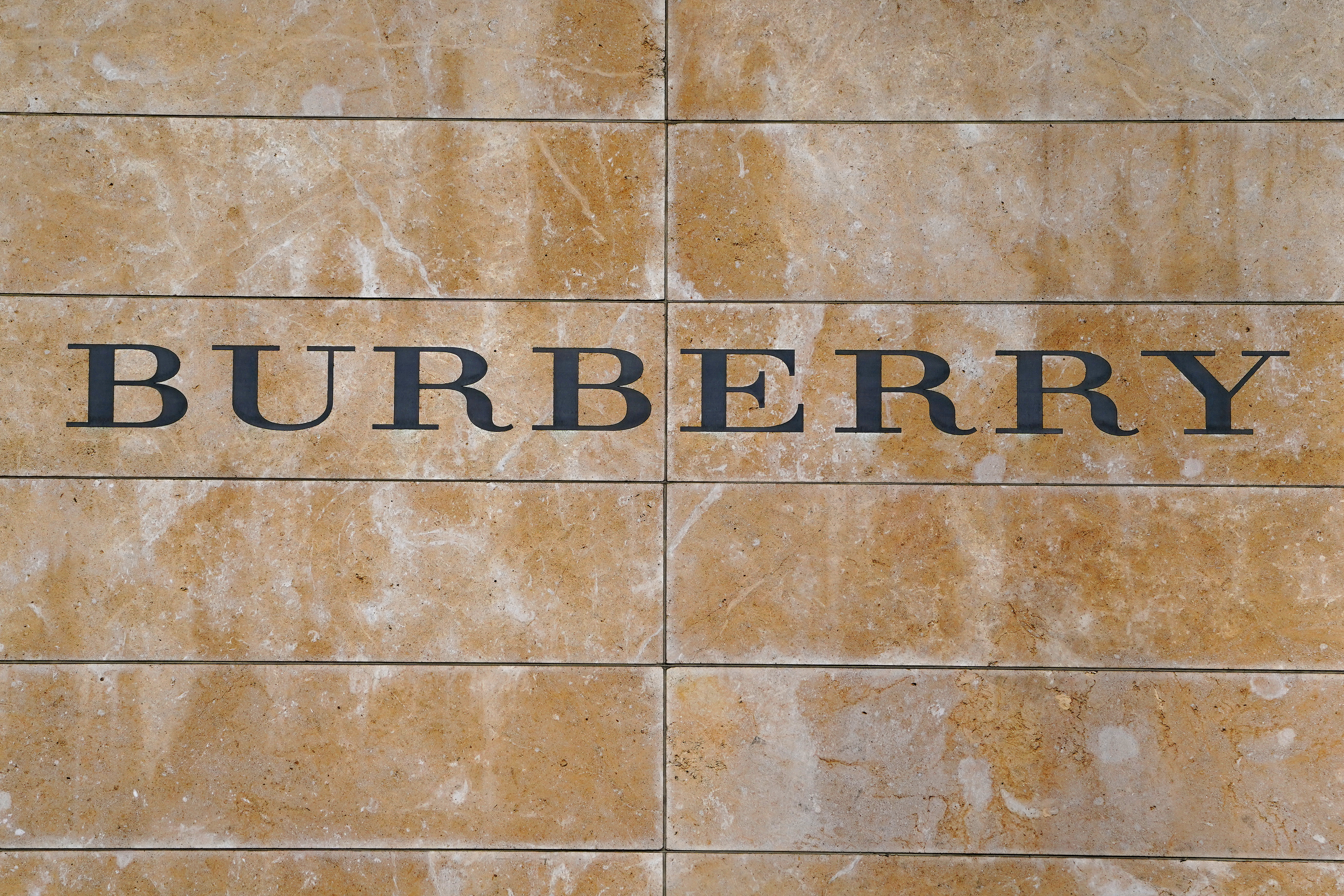 A Burberry logo is seen outside the store on 5th Ave in New York, New York, U.S., March 19, 2019. REUTERS/Carlo Allegri