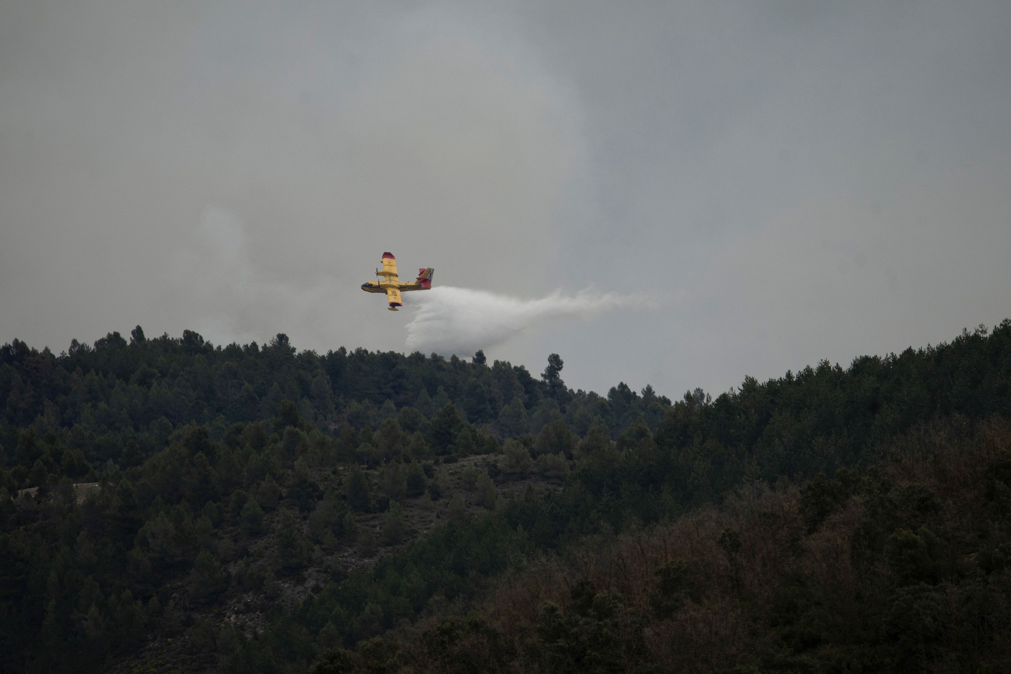 Firefighters battle first huge wildfire of the year in Spain
