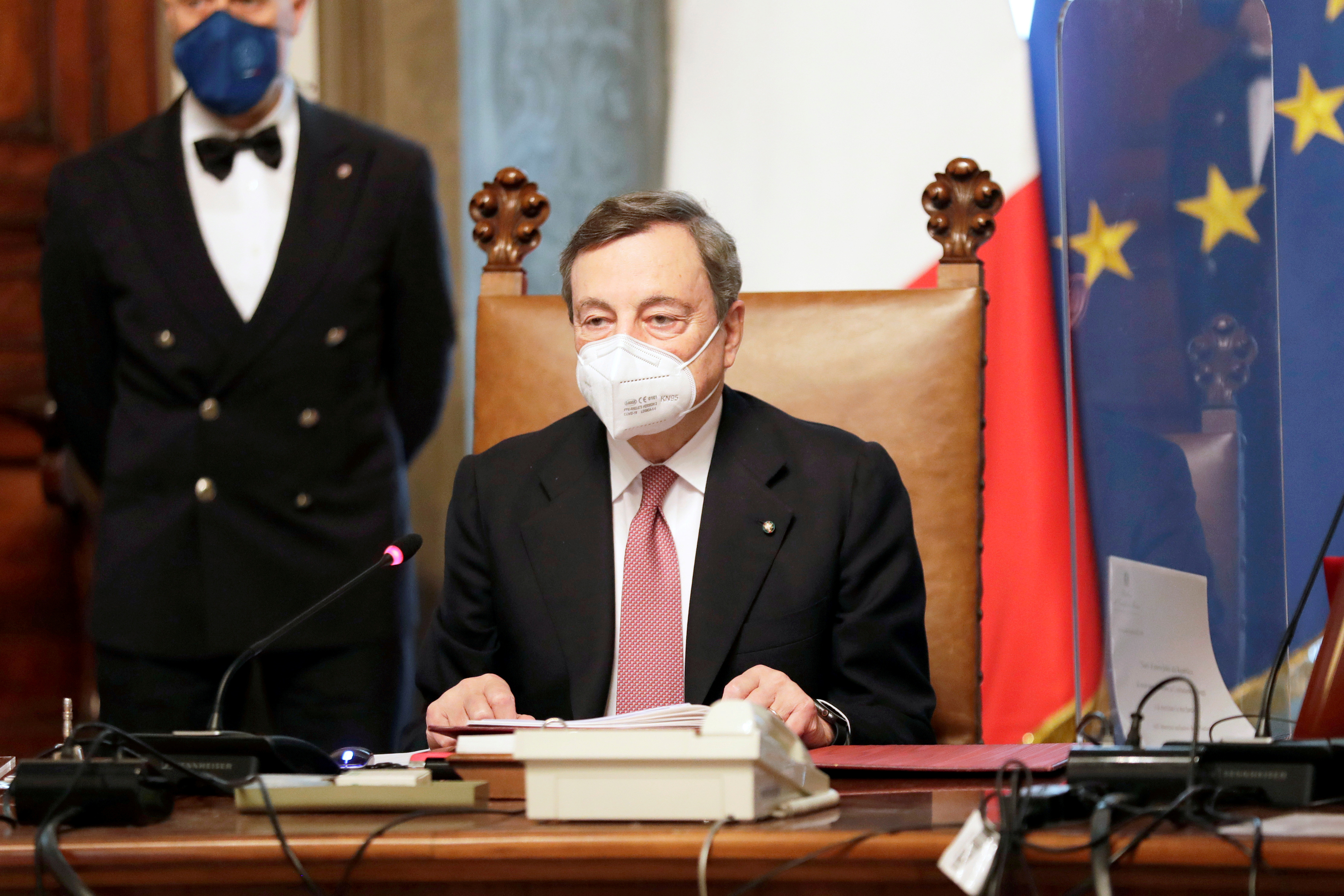 Prime Minister designate Draghi and his new government are sworn-in, in Rome