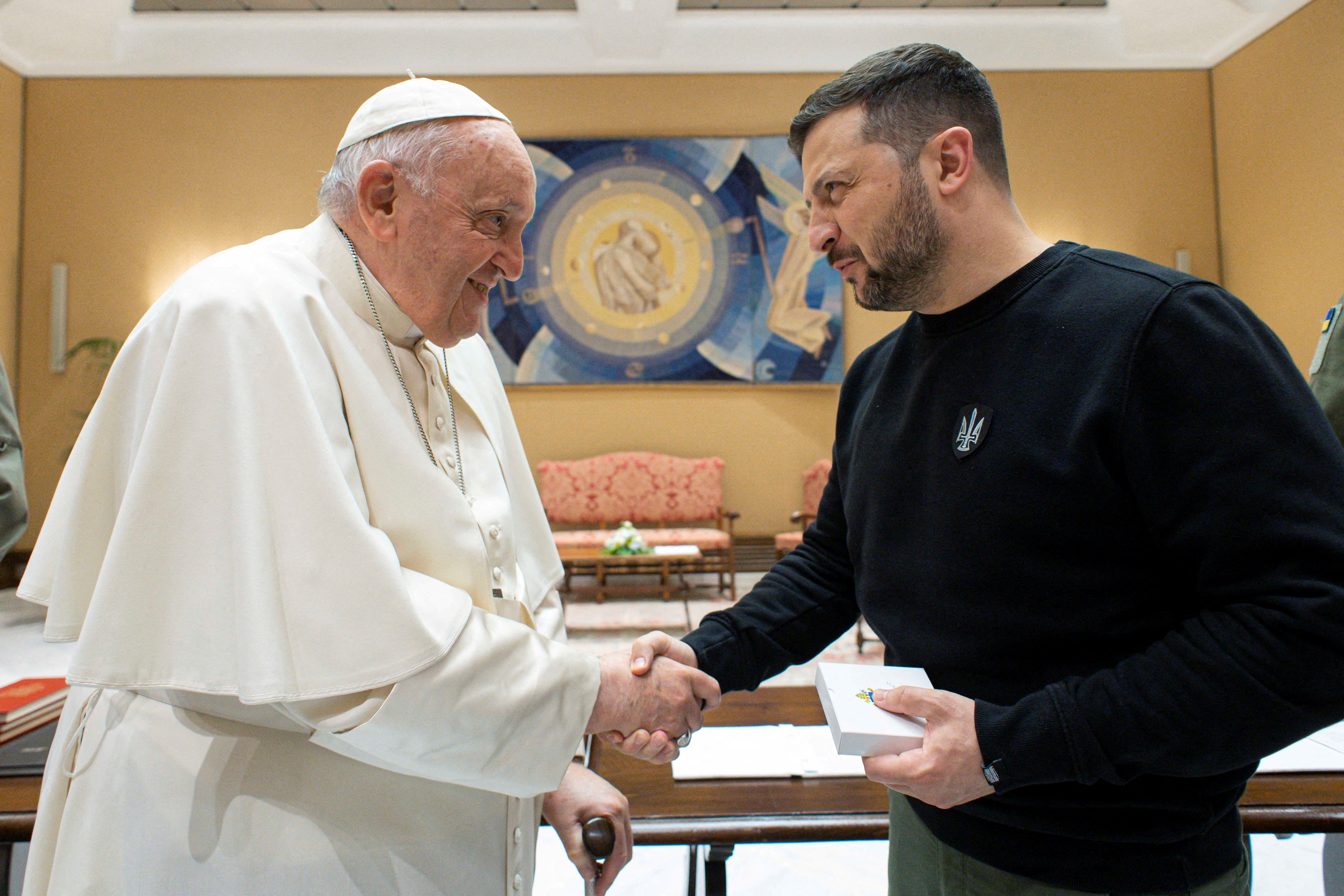 Papst Franziskus trifft ukrainischen Präsidenten Wolodymyr Selenskyj