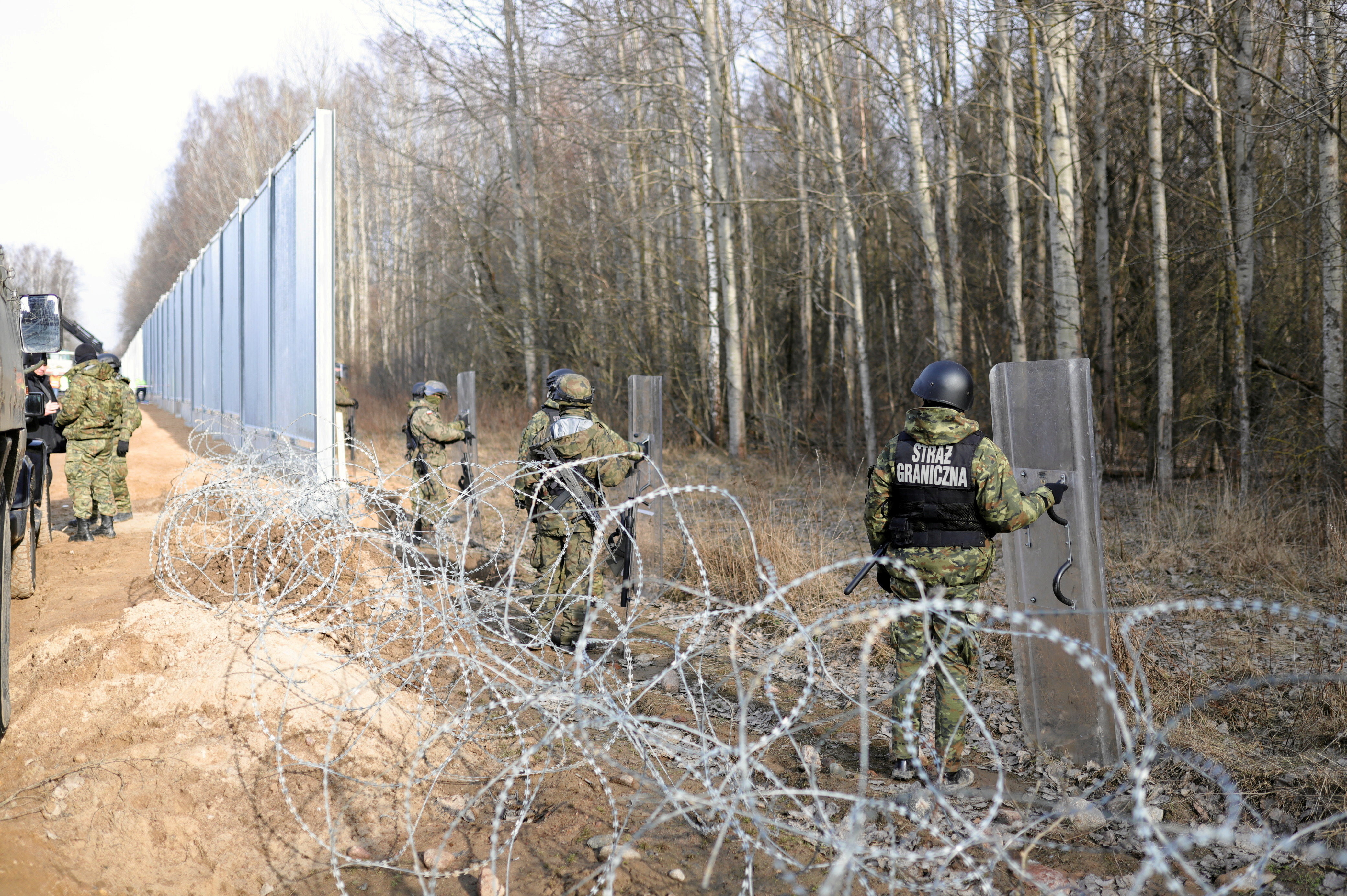 Польско-белорусская граница сейчас забор