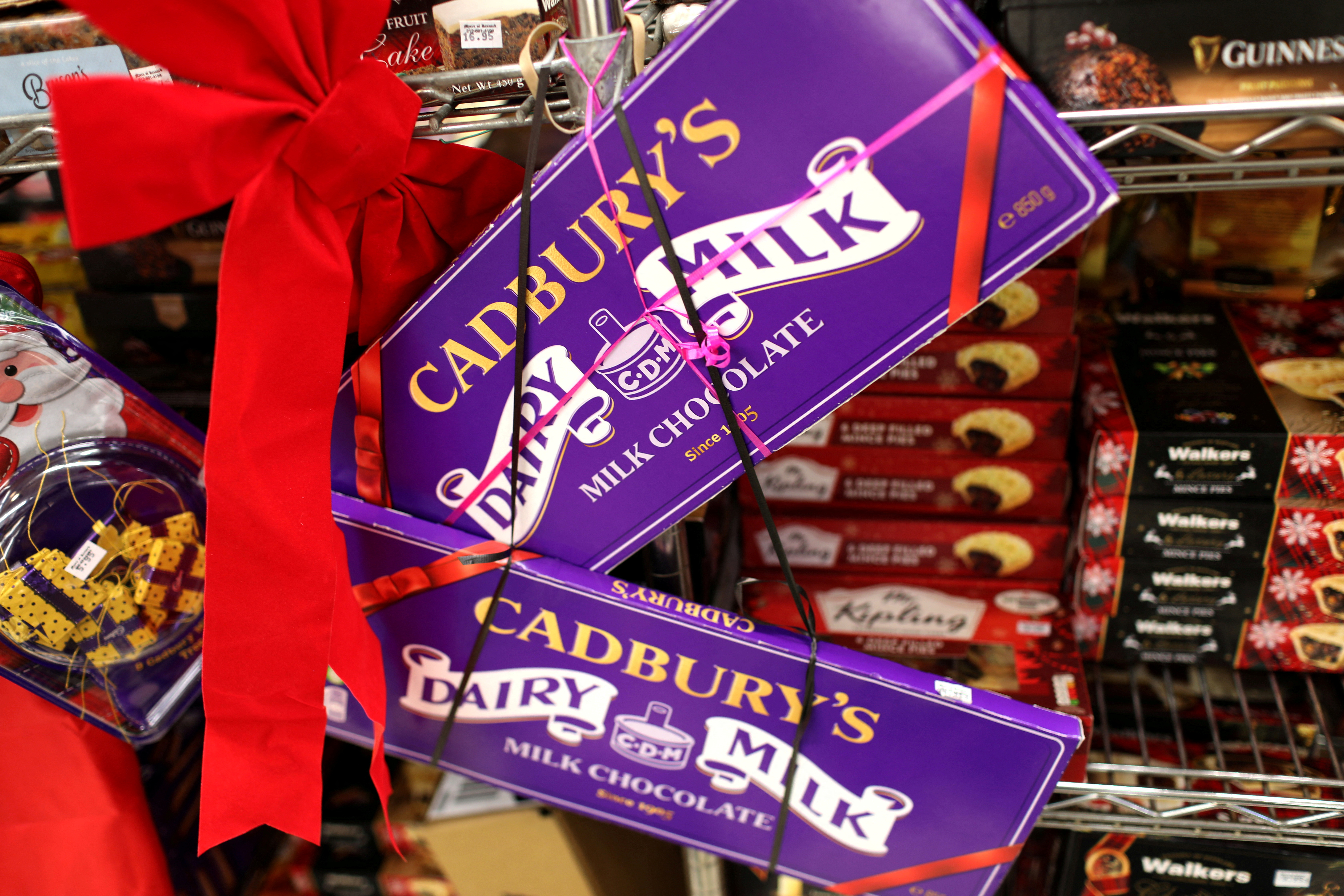 Cadbury chocolates are seen on display at British themed shop Myers of Keswick in Manhattan in New York