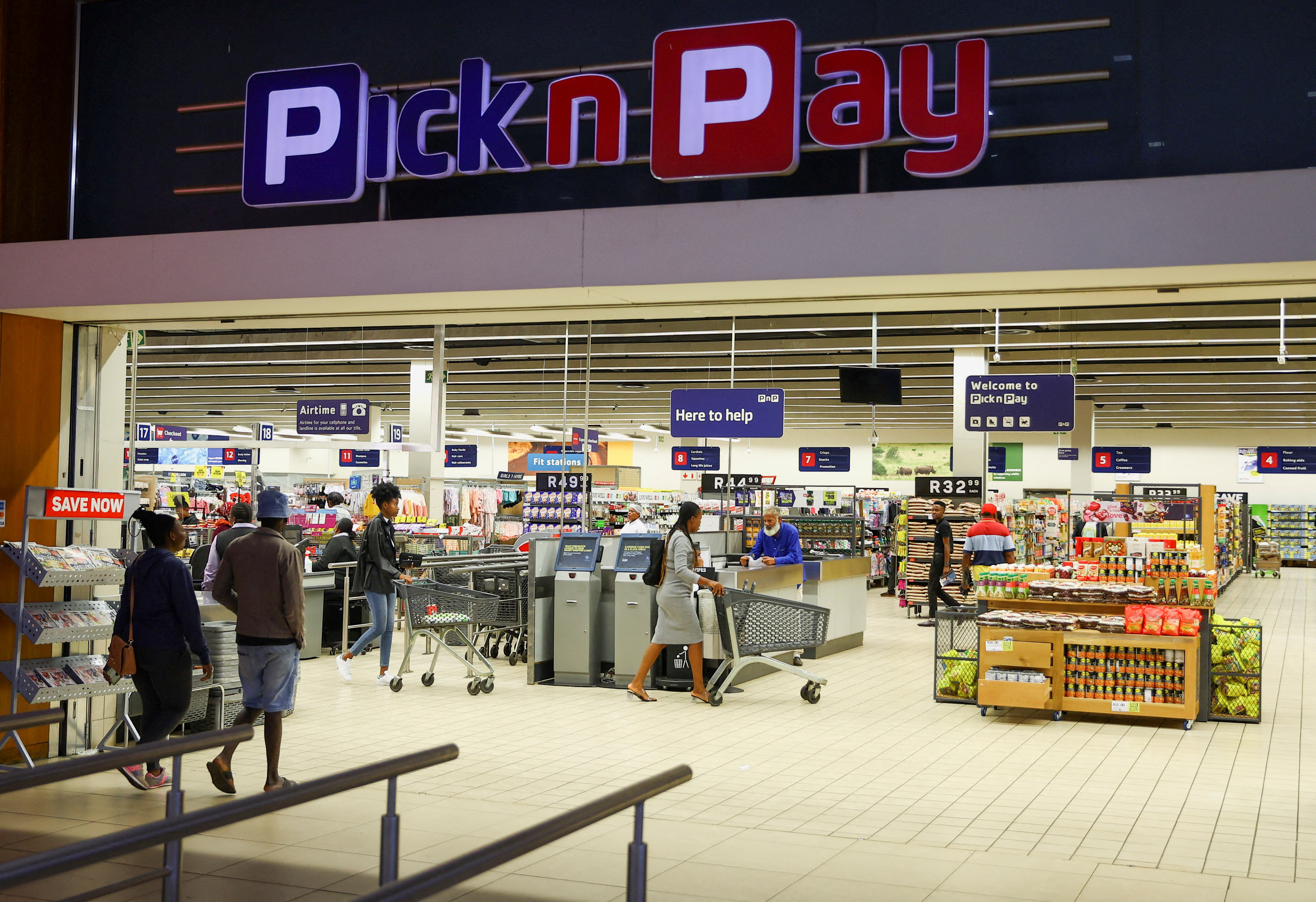 A Pick n Pay store in Lenasia outside Johannesburg, South Africa