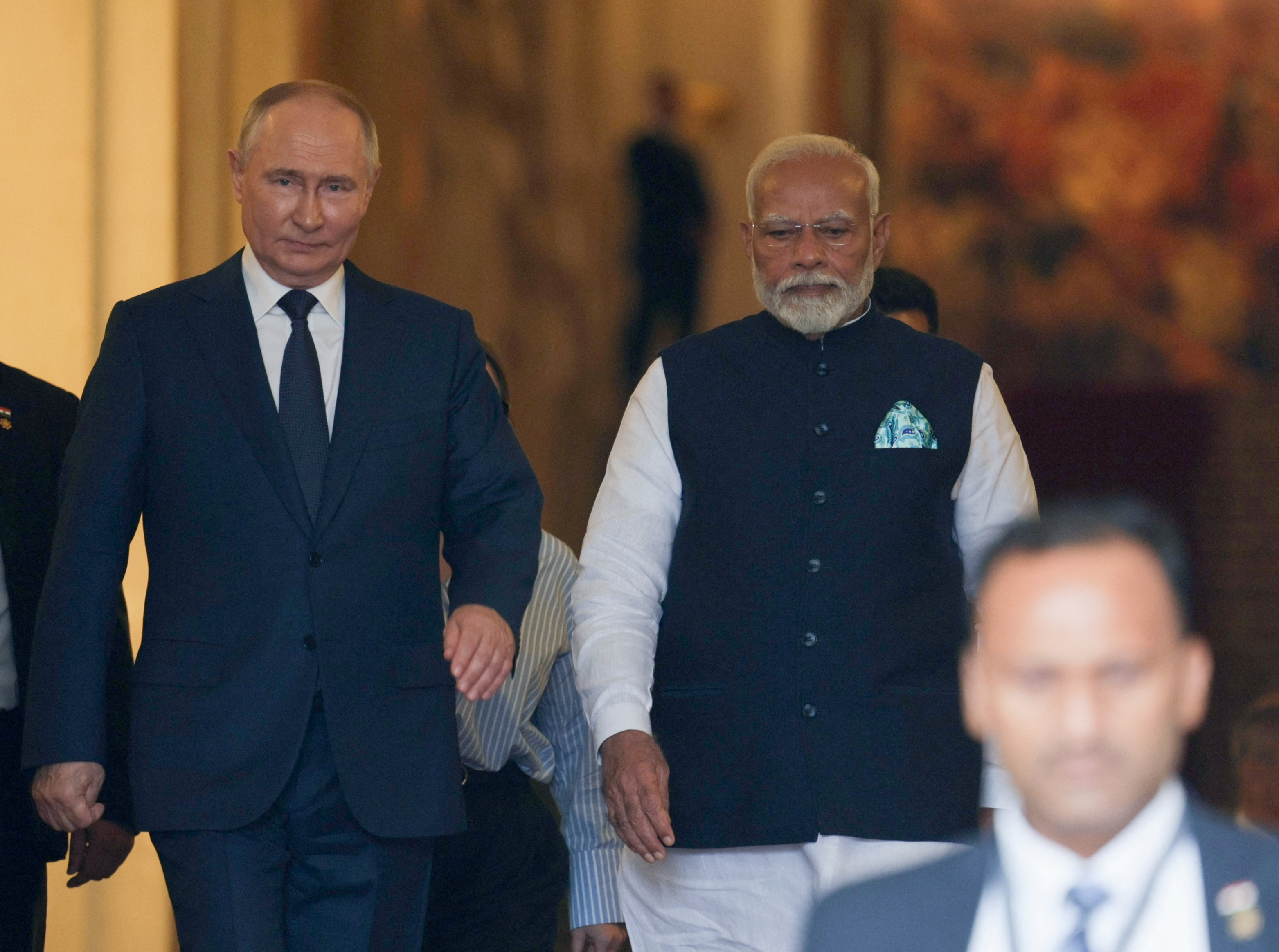 Russia's President Vladimir Putin meets with India's Prime Minister Narendra Modi in Moscow