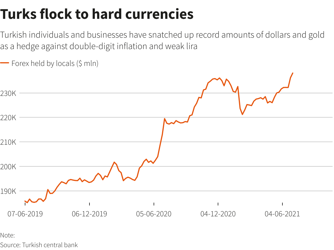 Turks flock to hard currencies