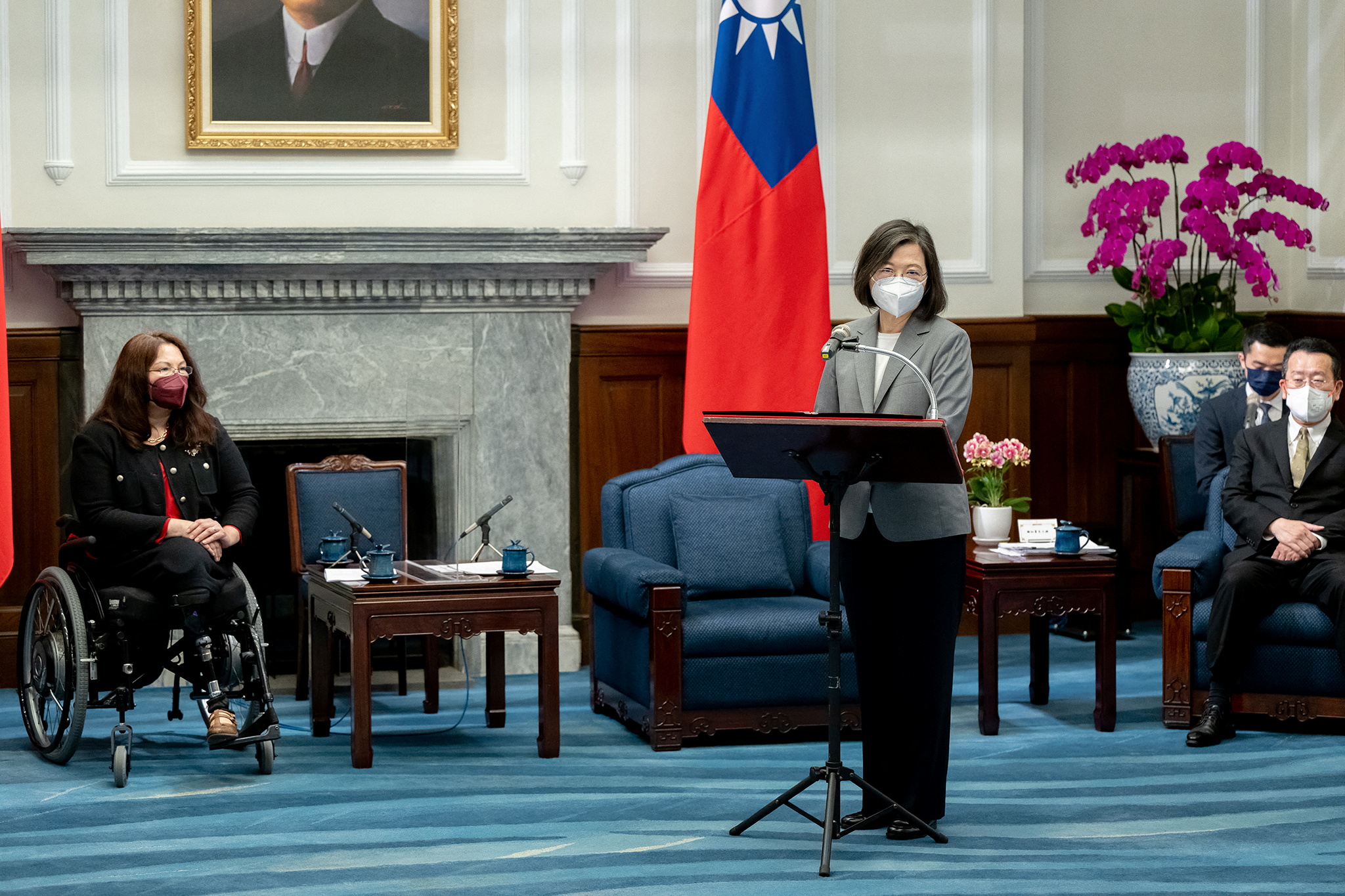 Taiwan's President Tsai meets U.S. Senator Duckworth in Taipei