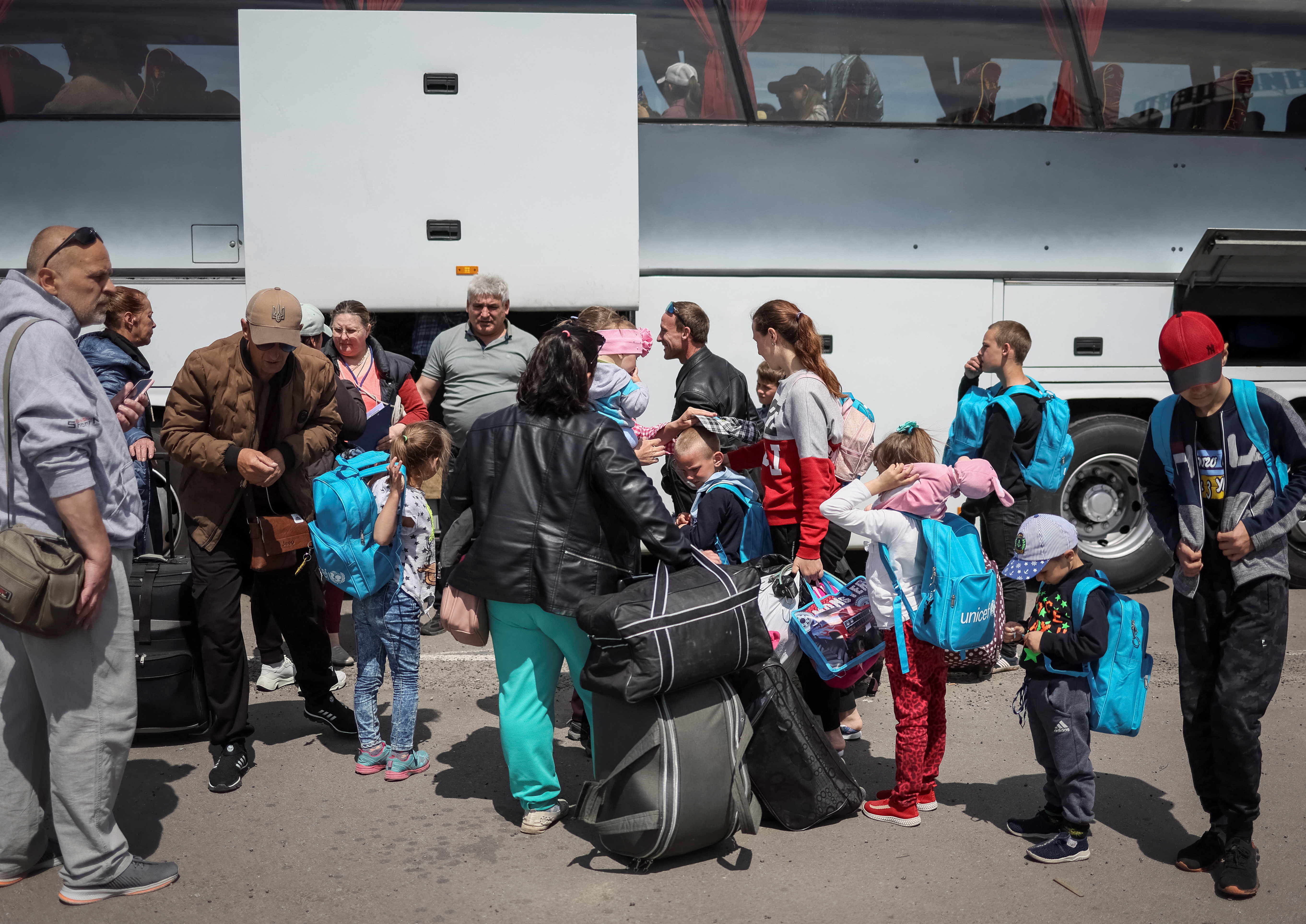 People flee from Russia's invasion of Ukraine, in Zaporizhzhia
