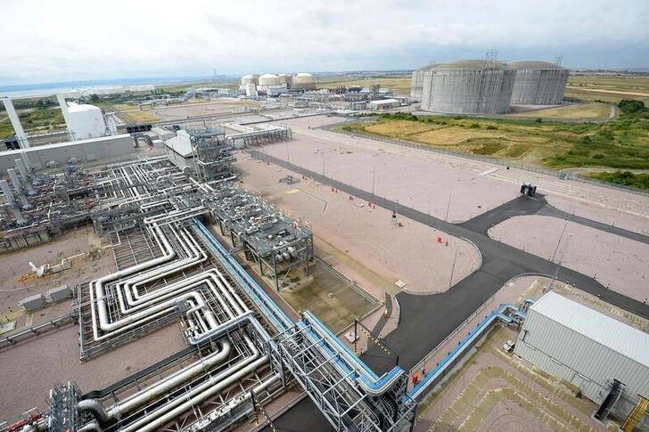 National Grid's liquified natural gas plant is seen at the Isle of Grain in southern England