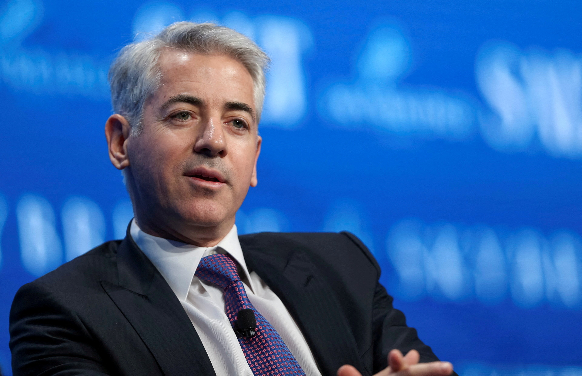 Bill Ackman, chief executive officer and portfolio manager at Pershing Square Capital Management, speaks during the SALT conference in Las Vegas