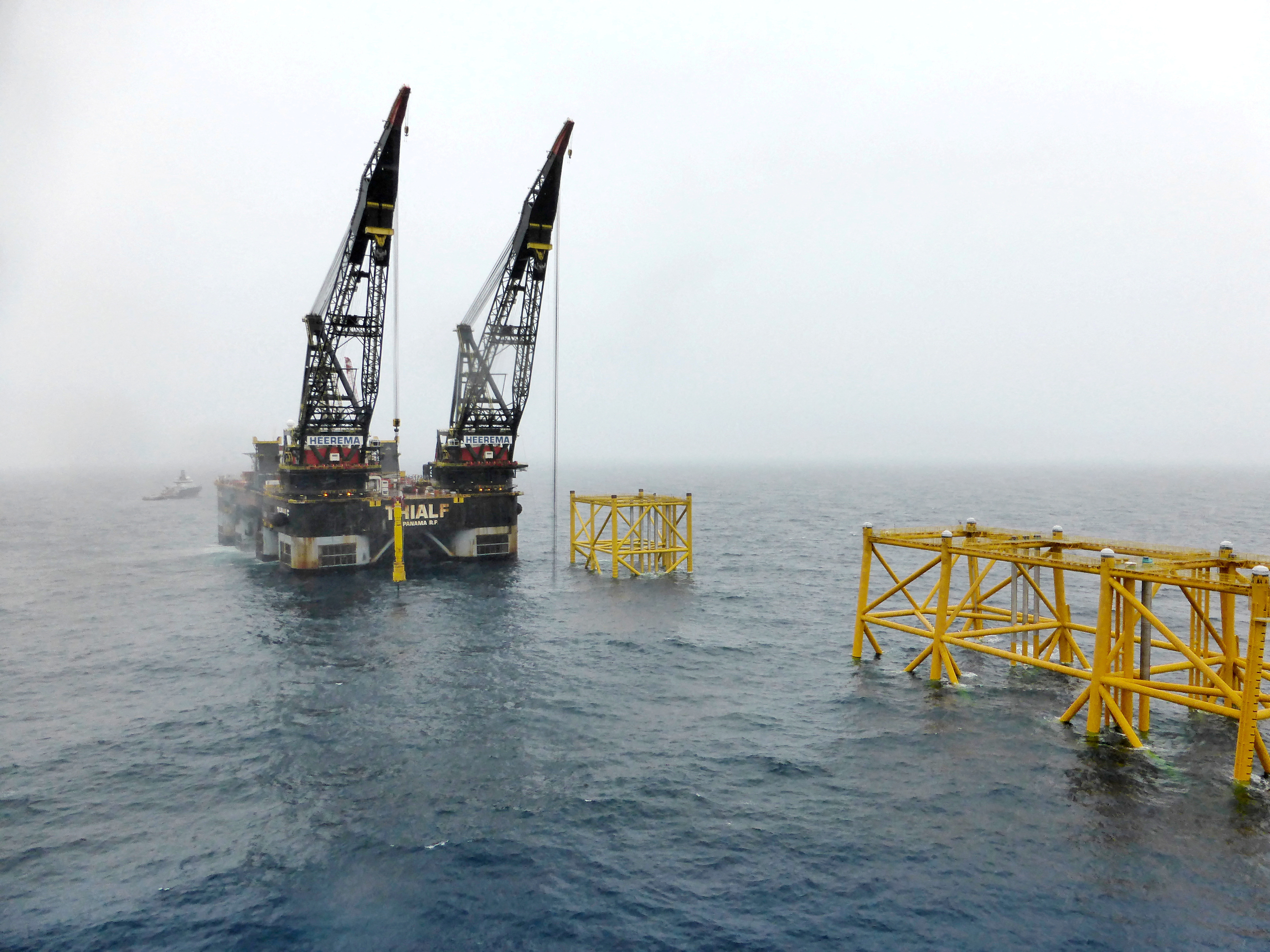 A view of Equinor's oil platform in Johan Sverdrup oilfield in the North Sea