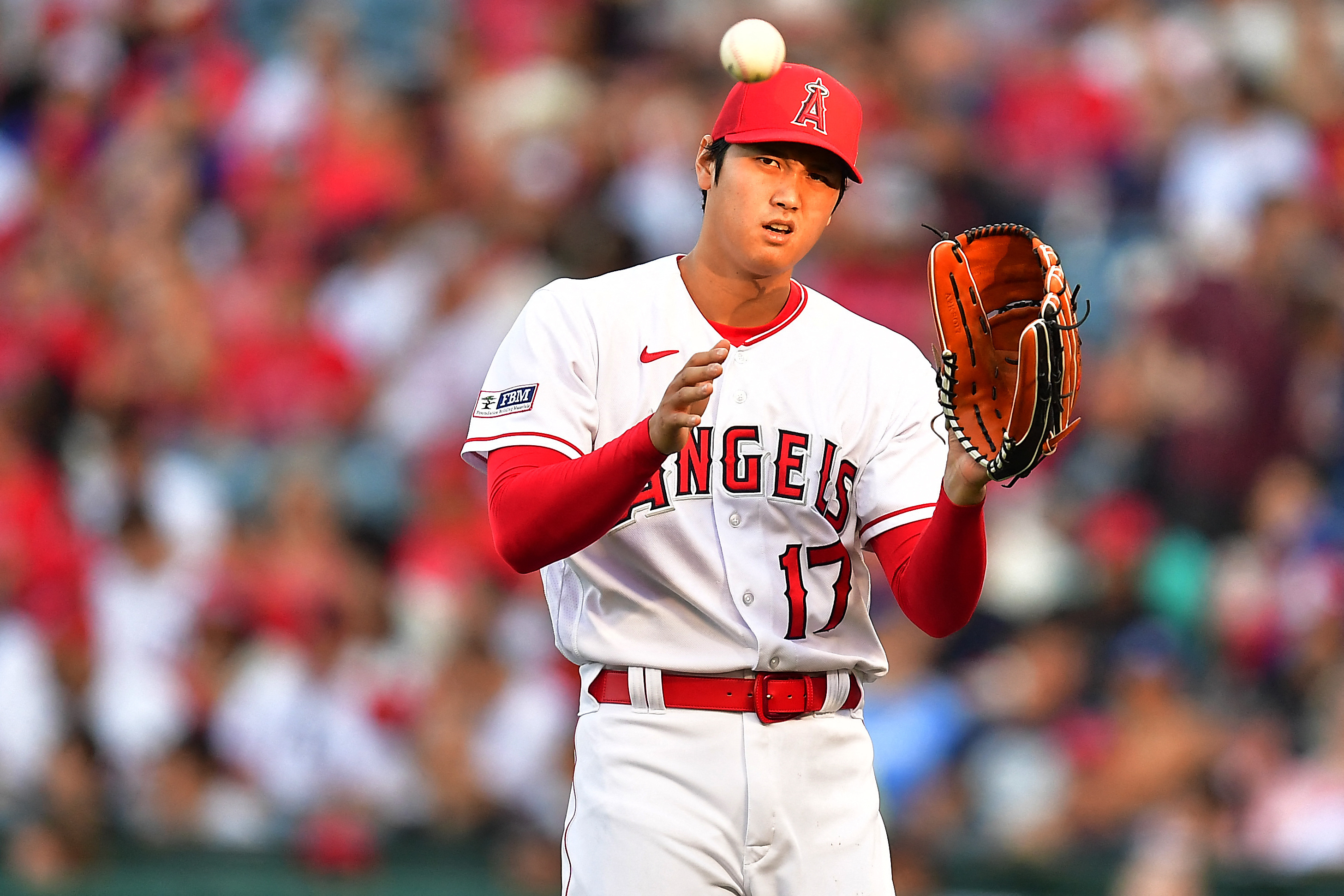 Men's Los Angeles Angels Shohei Ohtani Majestic Red Authentic