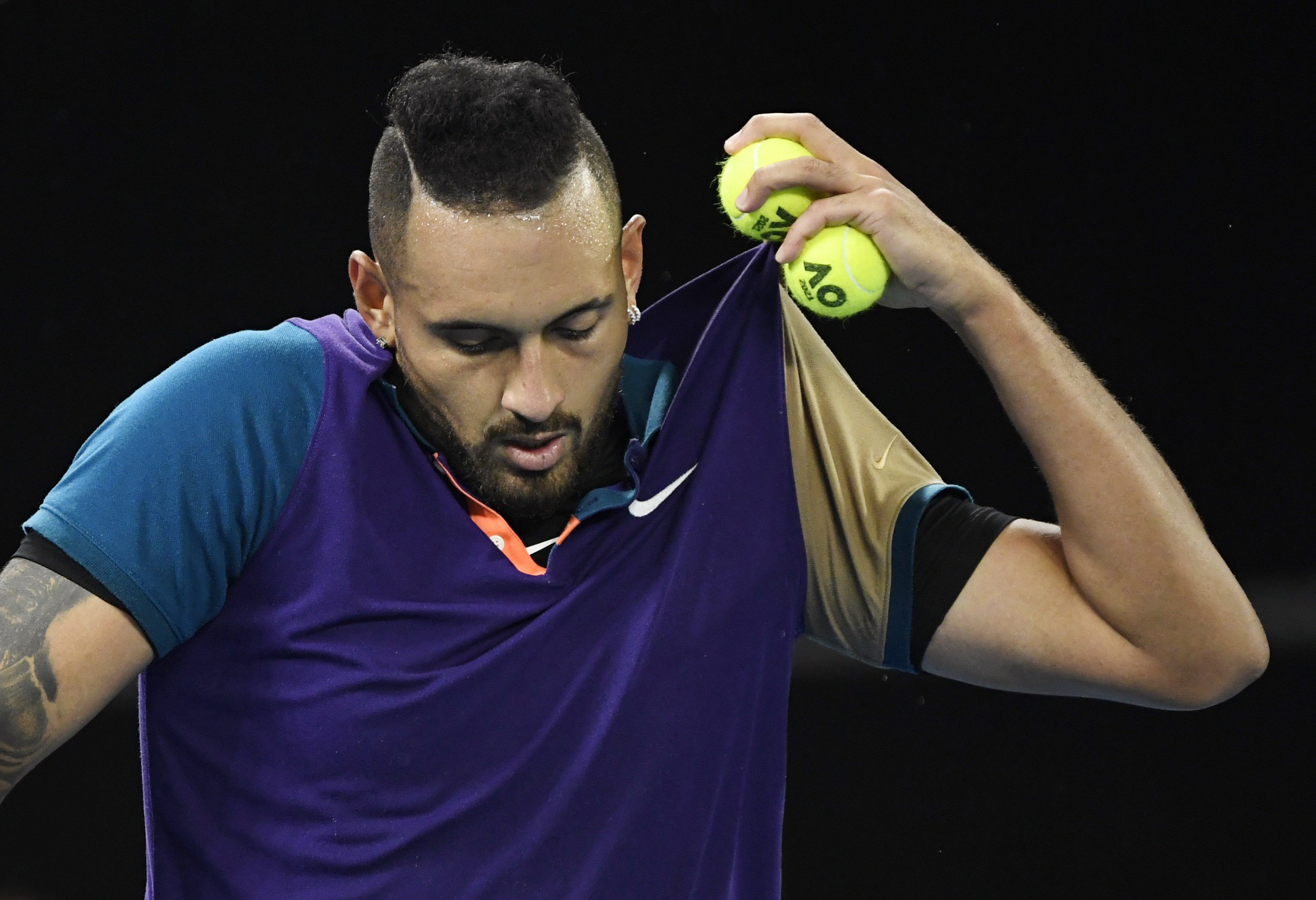 Australian Open: Nick Kyrgios left to lament crucial point penalty in  fourth set of loss to Dominic Thiem