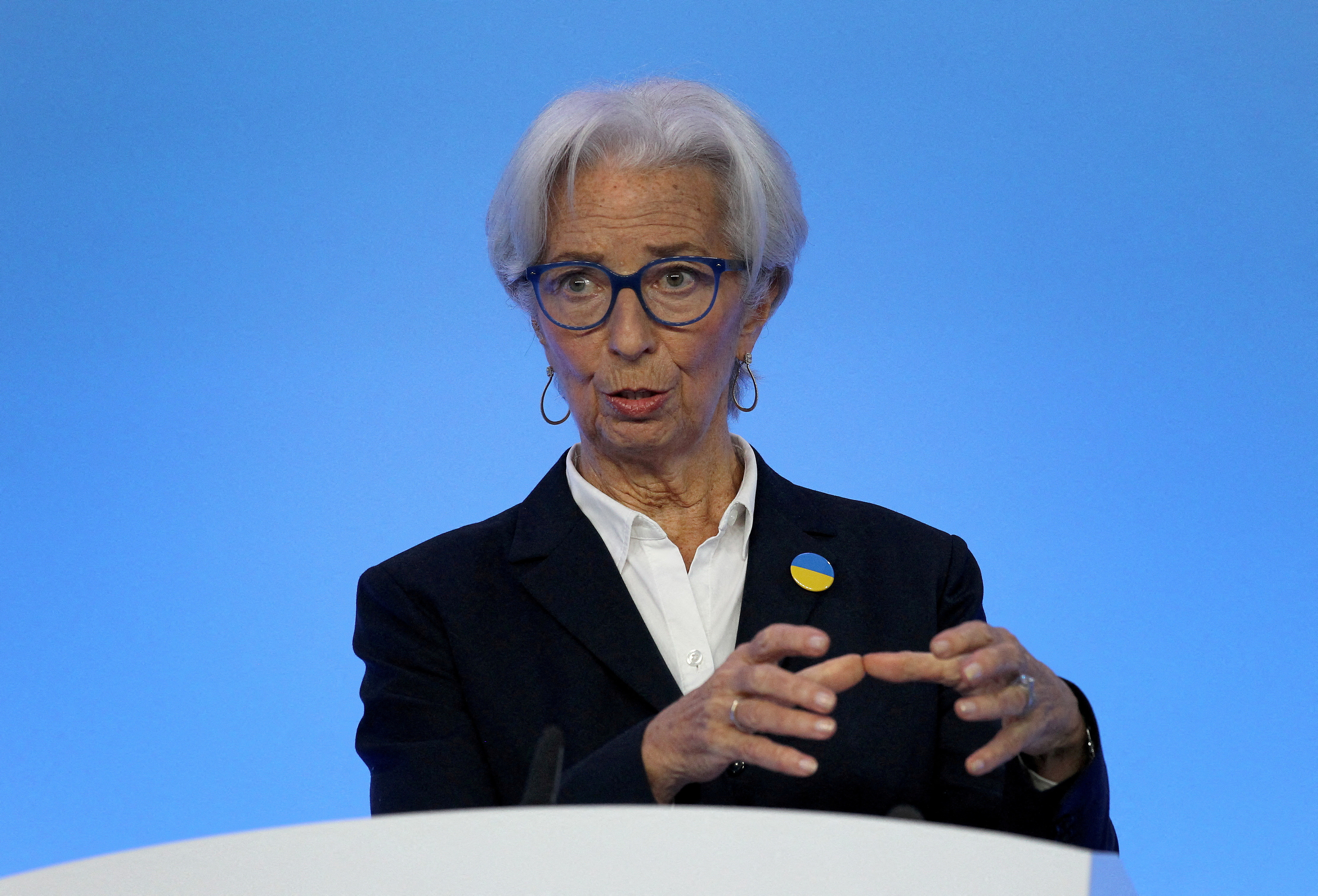 ECB President Christine Lagarde holds news conference following a Governing Council monetary meeting, in Frankfurt, Germany