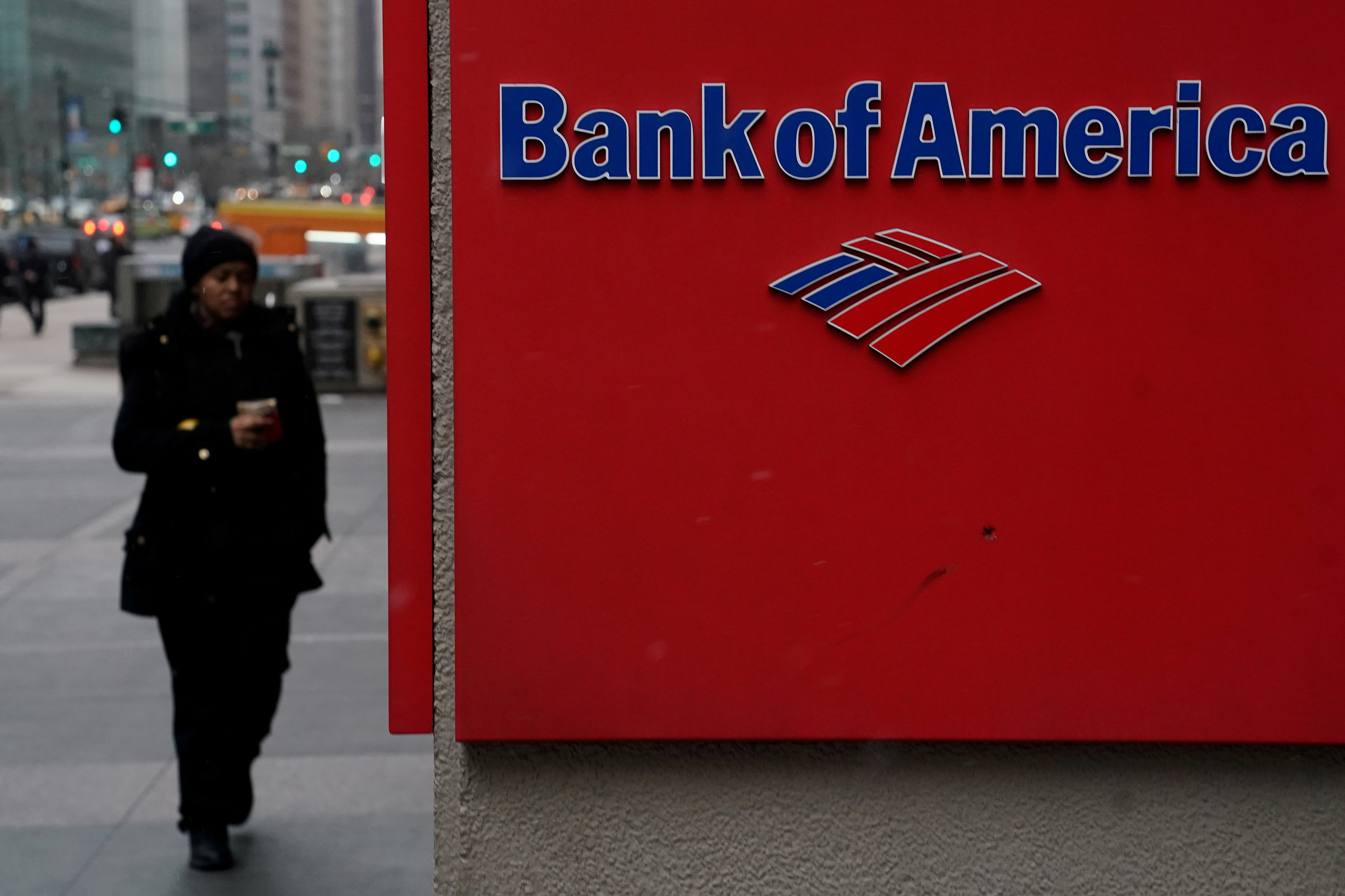 FILE PHOTO: A Bank of America logo is pictured in the Manhattan borough of New York City