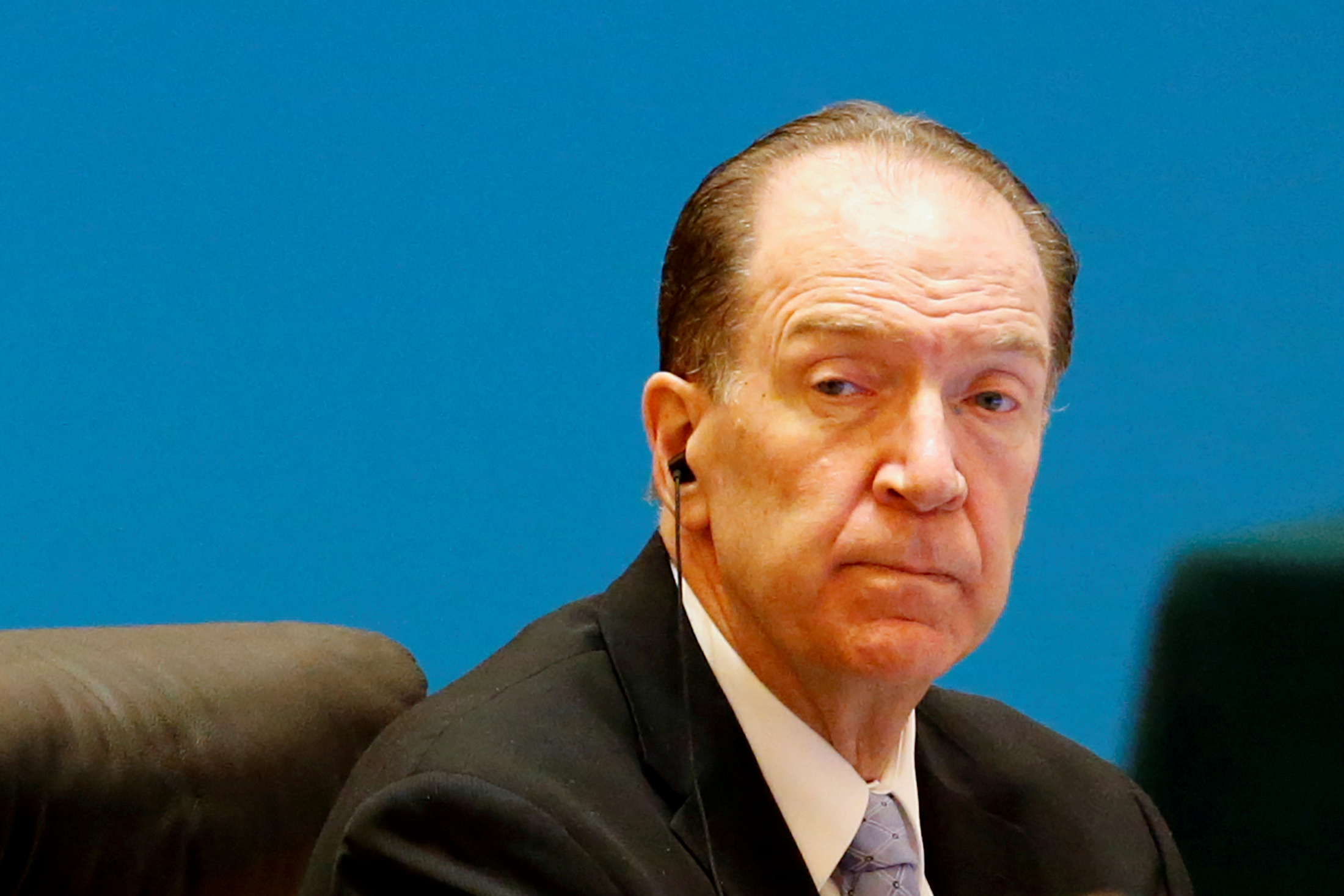 World Bank President David Malpass attends the "1+6" Roundtable meeting at the Diaoyutai state guesthouse in Beijing