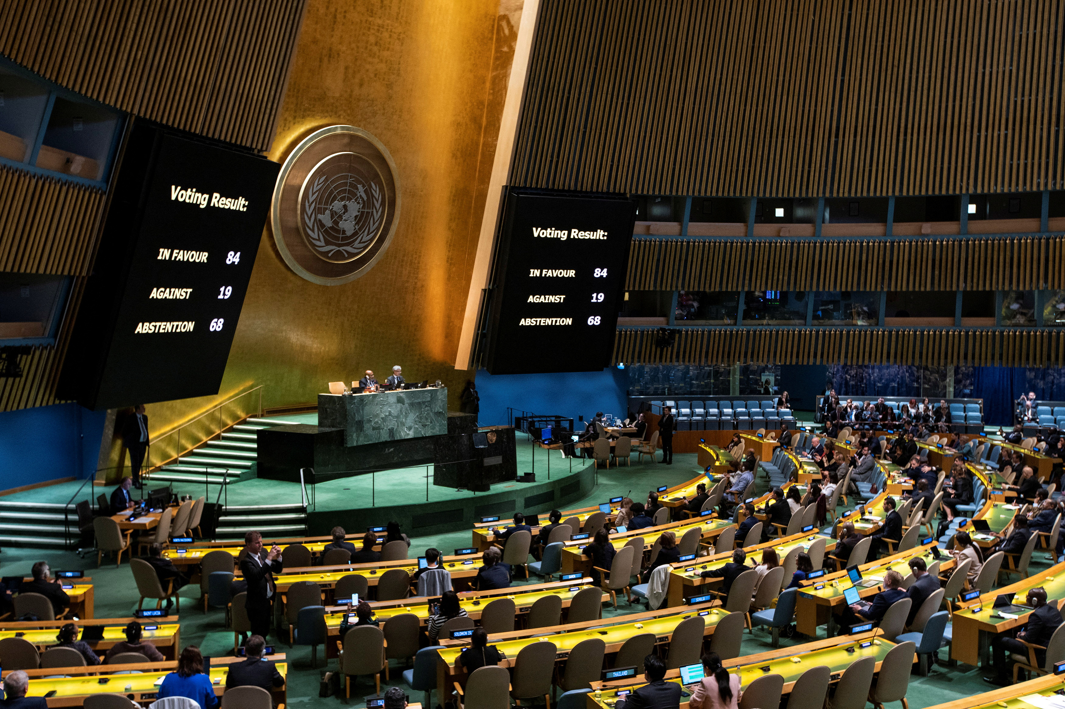 UN General Assembly votes on Srebrenica genocide resolution in New York
