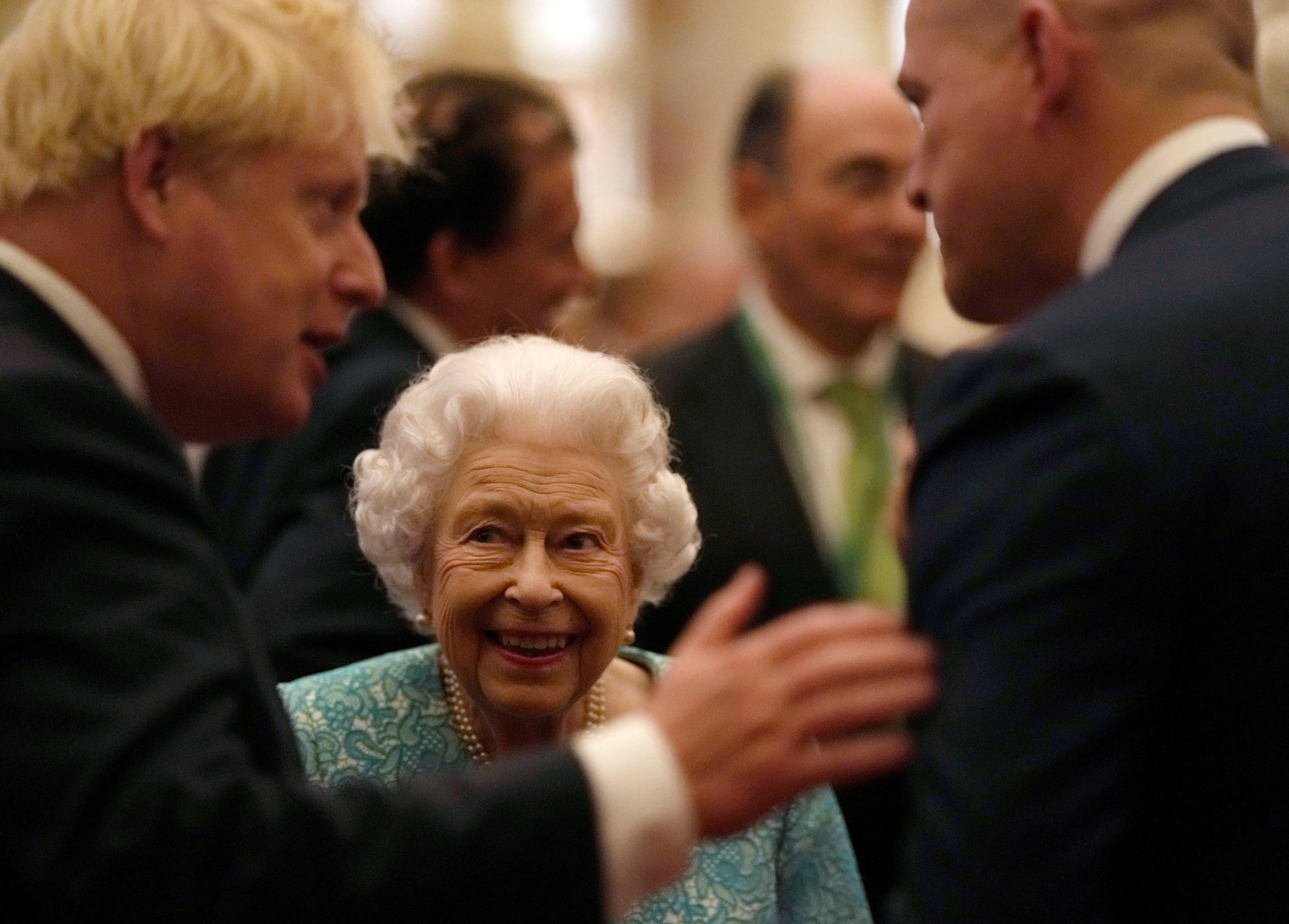 Britain's Queen Elizabeth and members of the Royal Family host a reception for international business and investment leaders at Windsor Castle