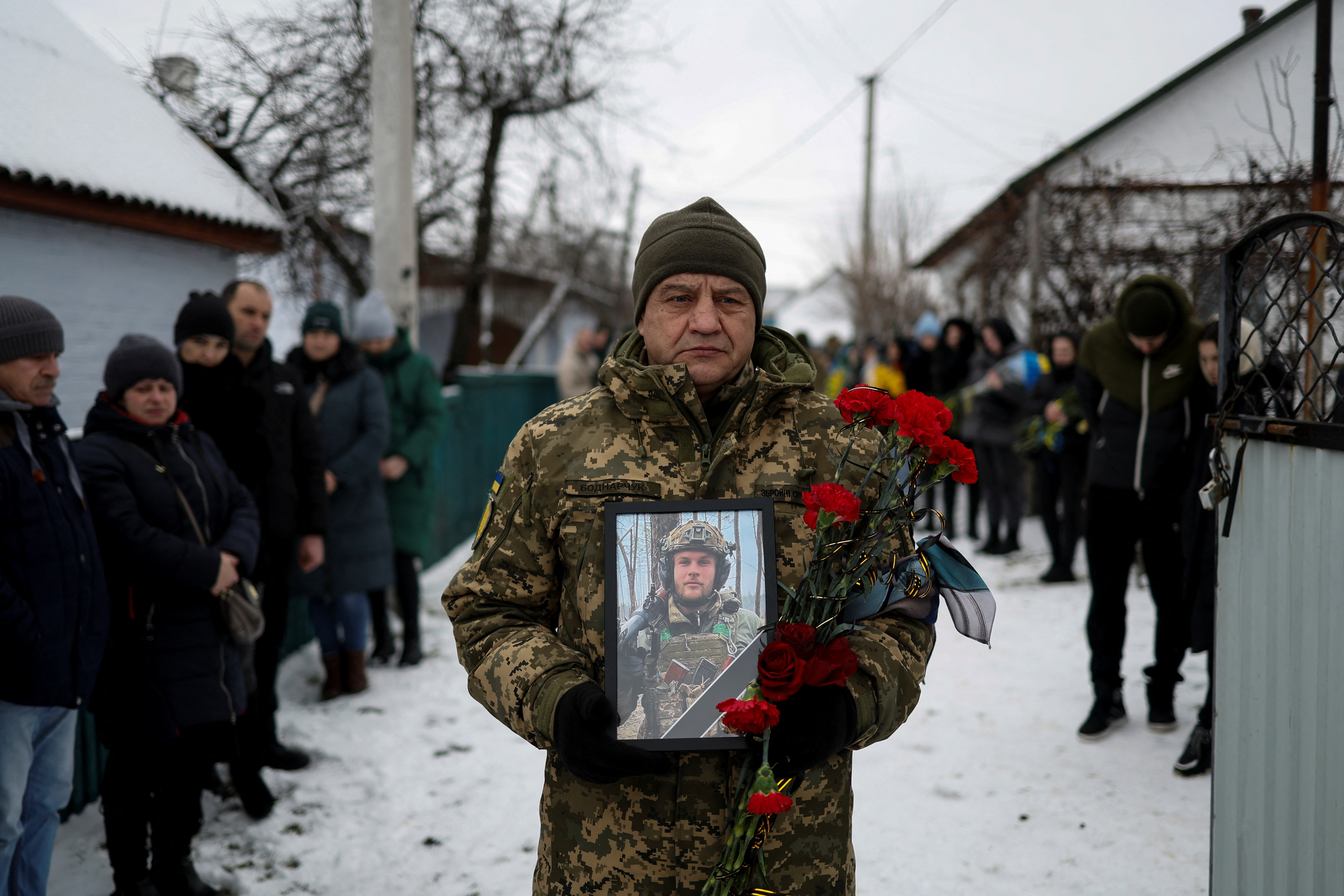 Funeral of Ukrainian decathlete and serviceman Volodymyr Androshchuk in Letychiv