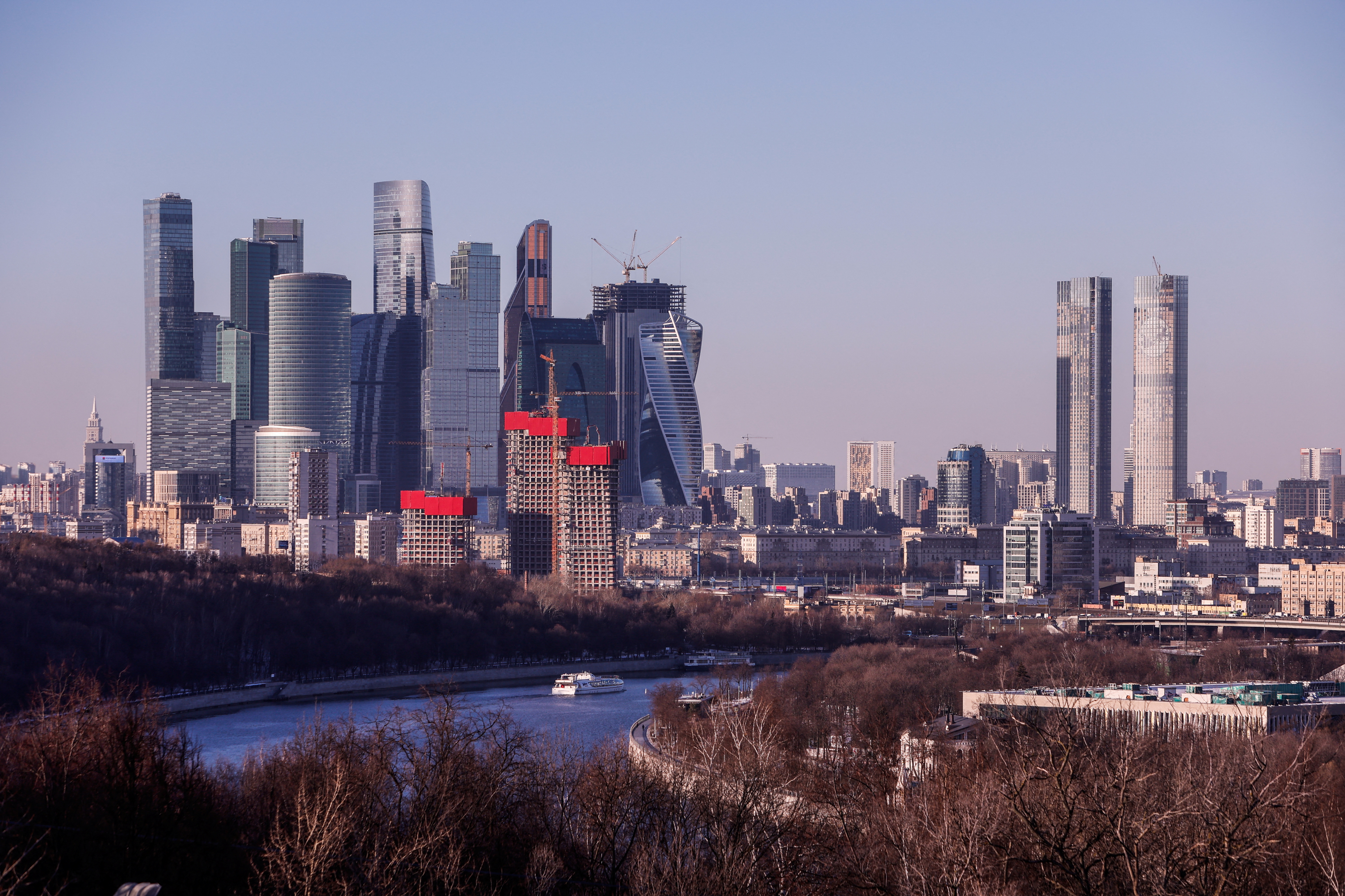 A general view of Moscow International Business Centre also known as Moskva City, in Moscow