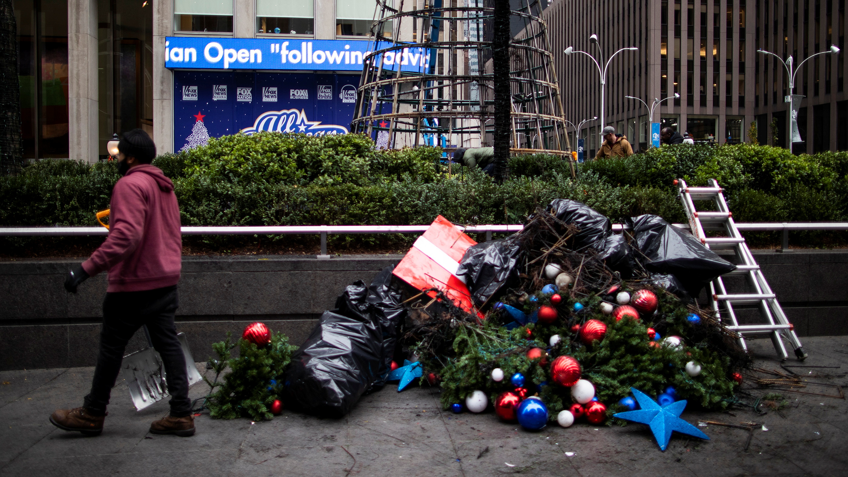 Fox News Christmas tree in New York City set ablaze, man arrested Reuters