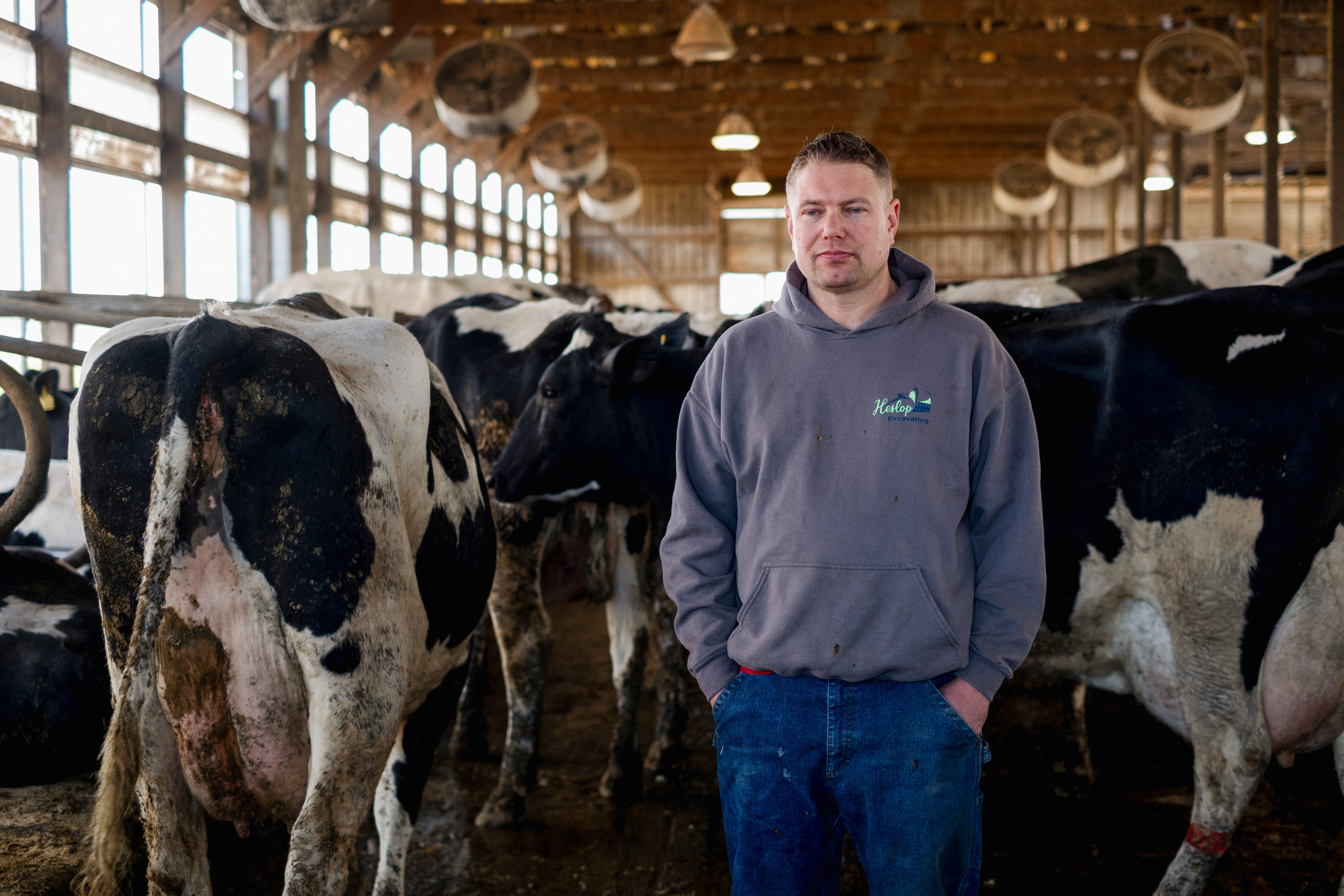 Dairy farmer Brent Pollard in Rockford