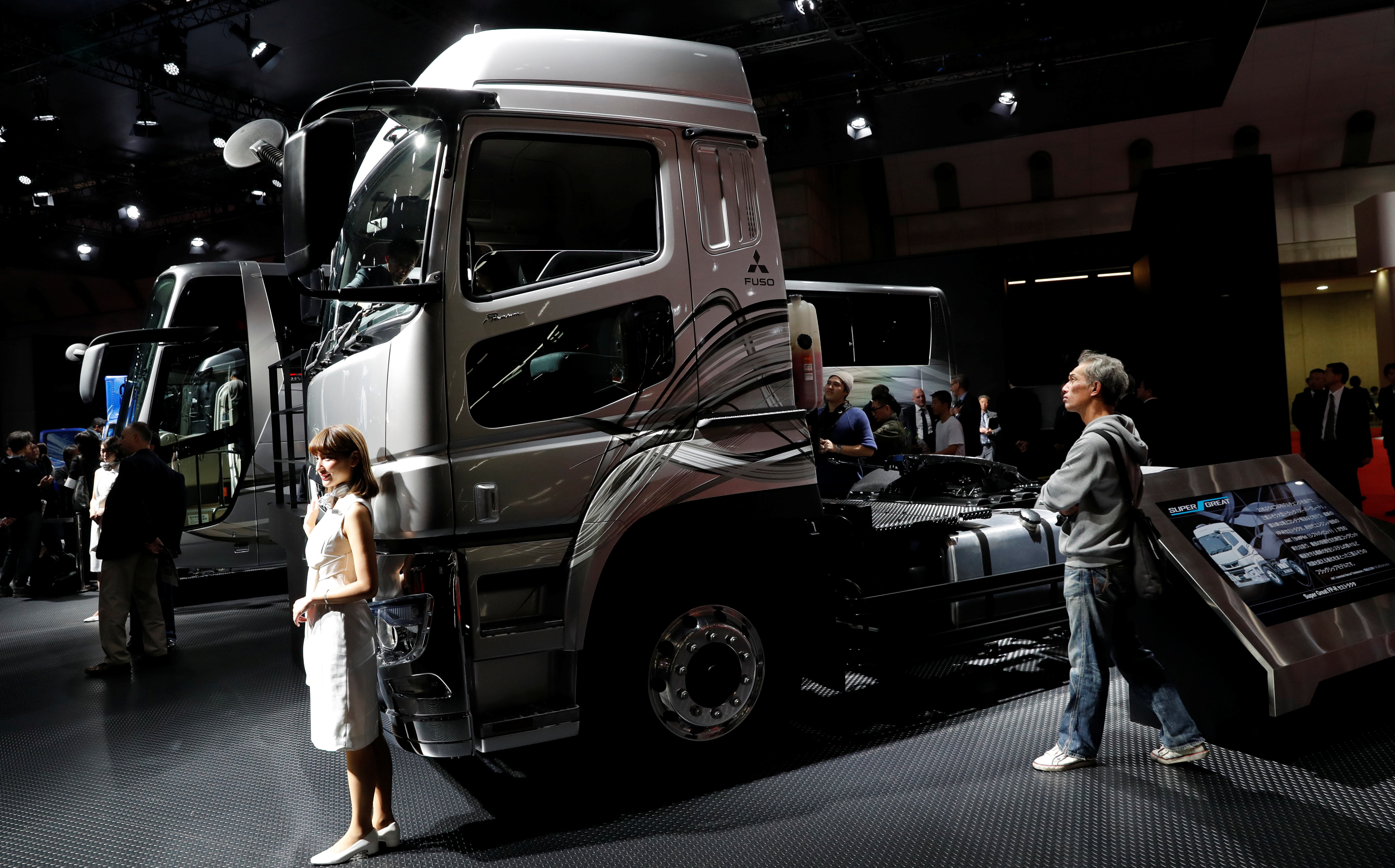Daimler AG's FUSO Super Great truck is pictured at the 45th Tokyo Motor Show in Tokyo