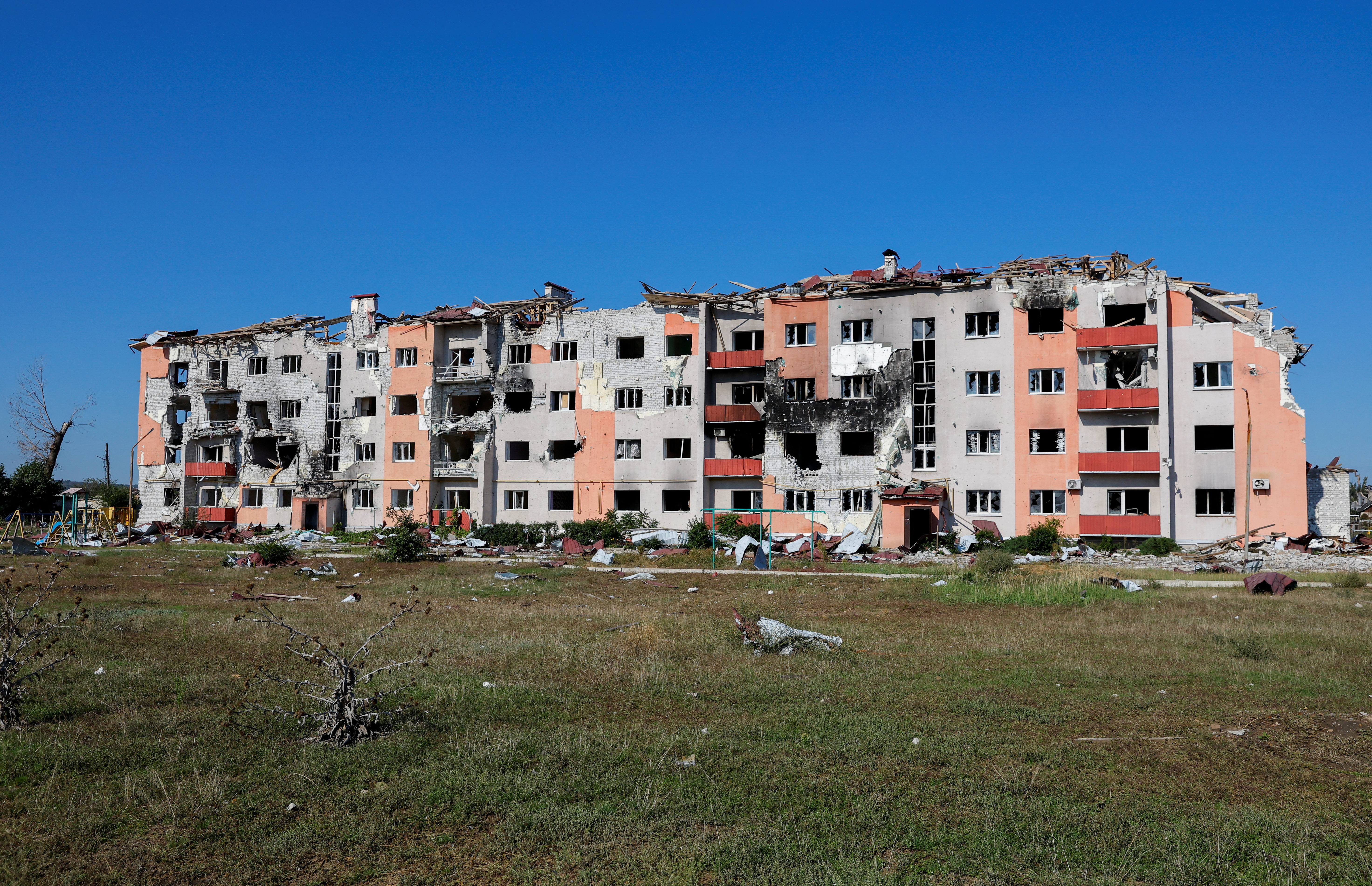 Lysychansk city in the course of Russia-Ukraine conflict in Luhansk Region