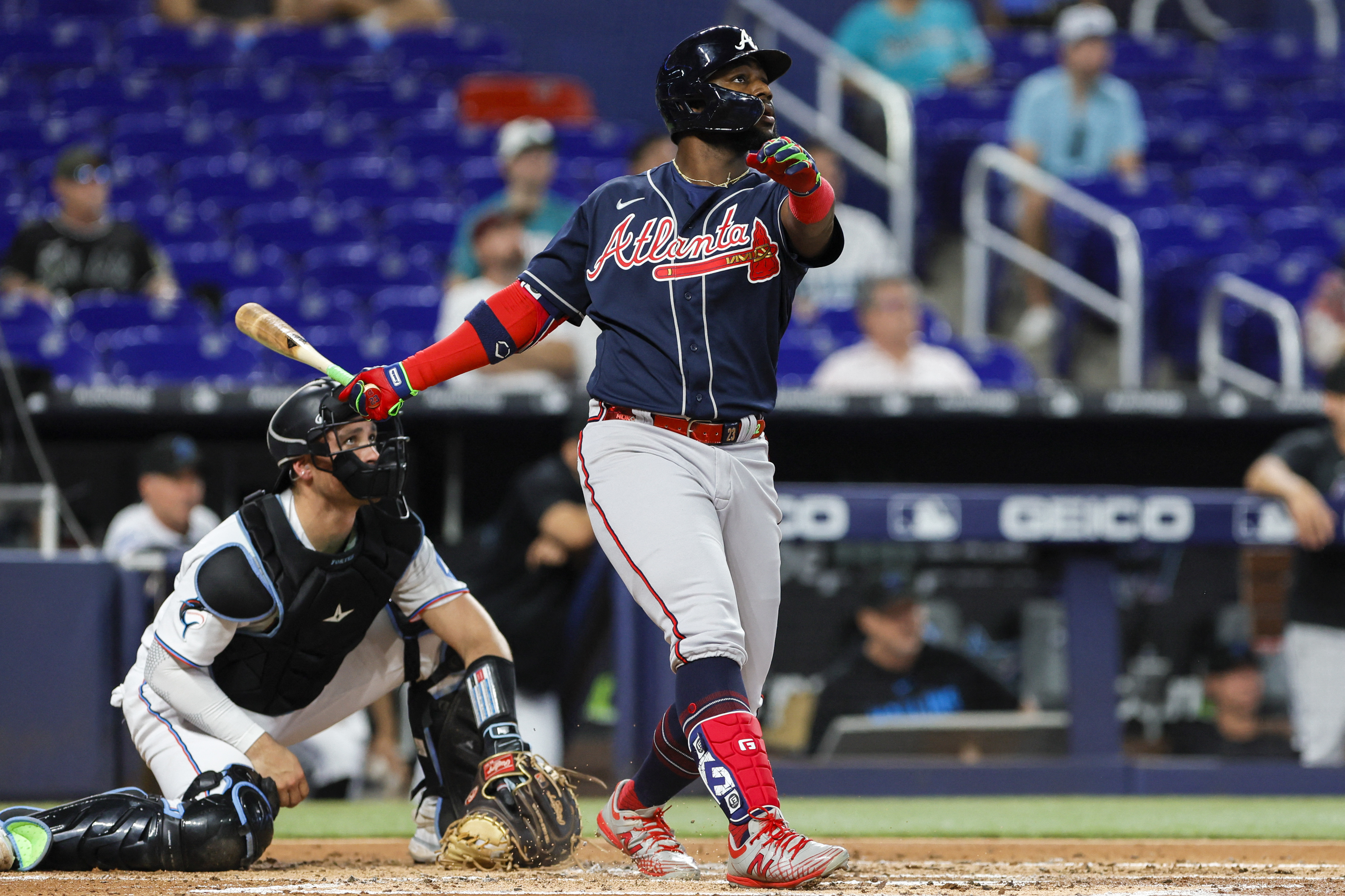 MLBPA on X: Marcell Ozuna turned pro out of his native Dominican Republic  at 17 and debuted with Miami in 2013. He has 207 career homers as an OF  with the @Marlins, @