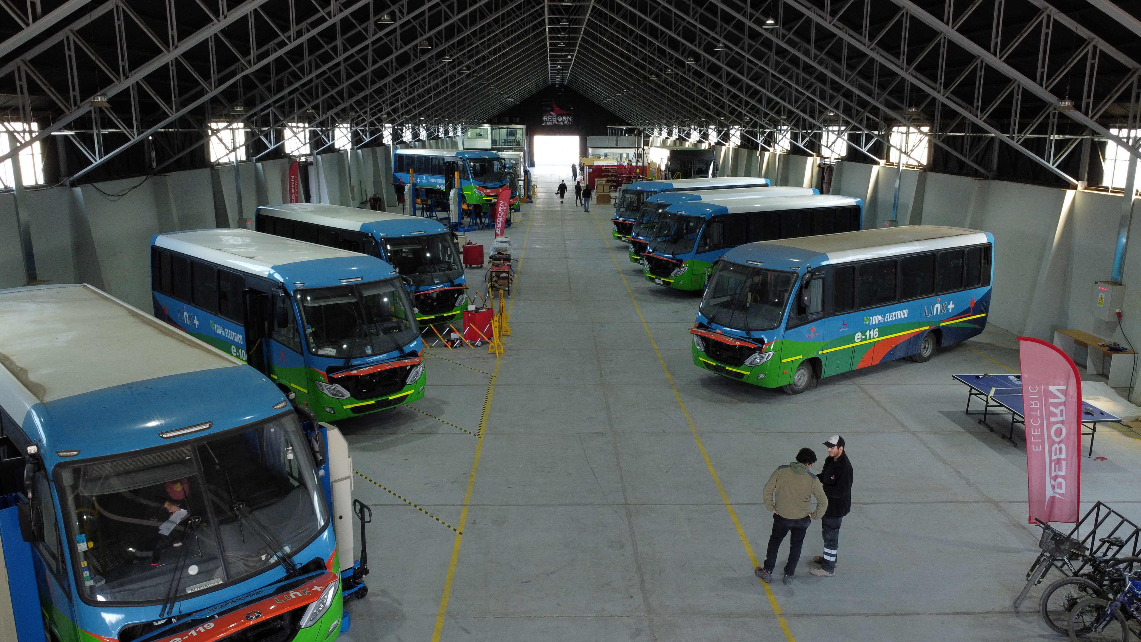 Electric bus factory plant in Rancagua