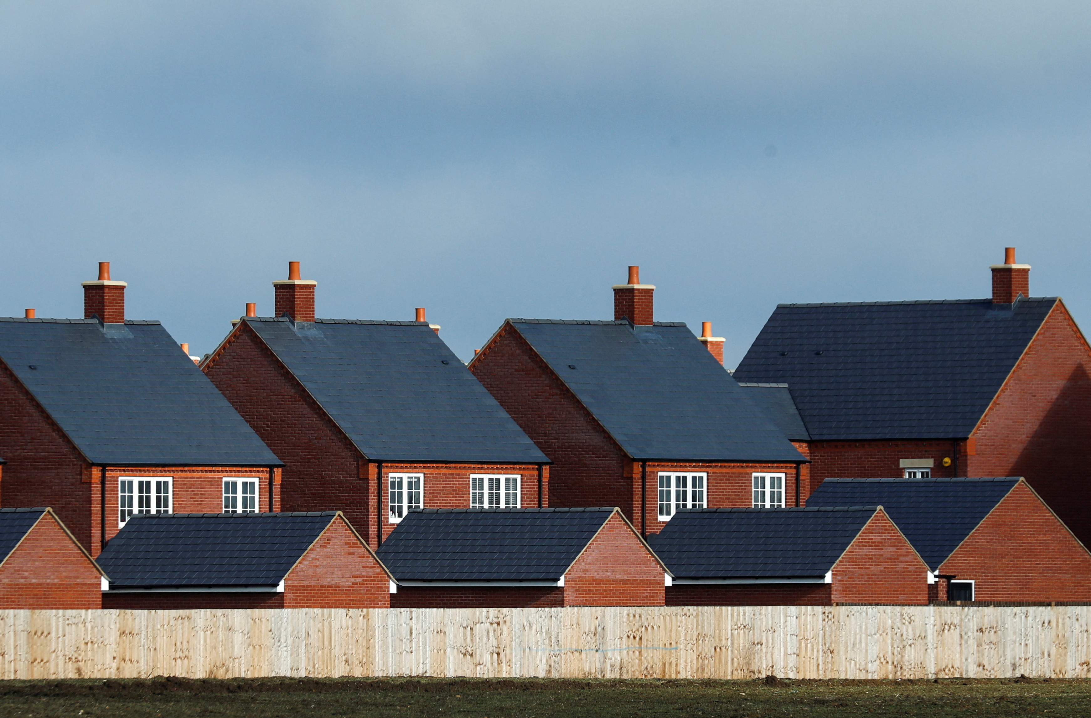 New residential homes are seen at a housing estate in Aylesbury