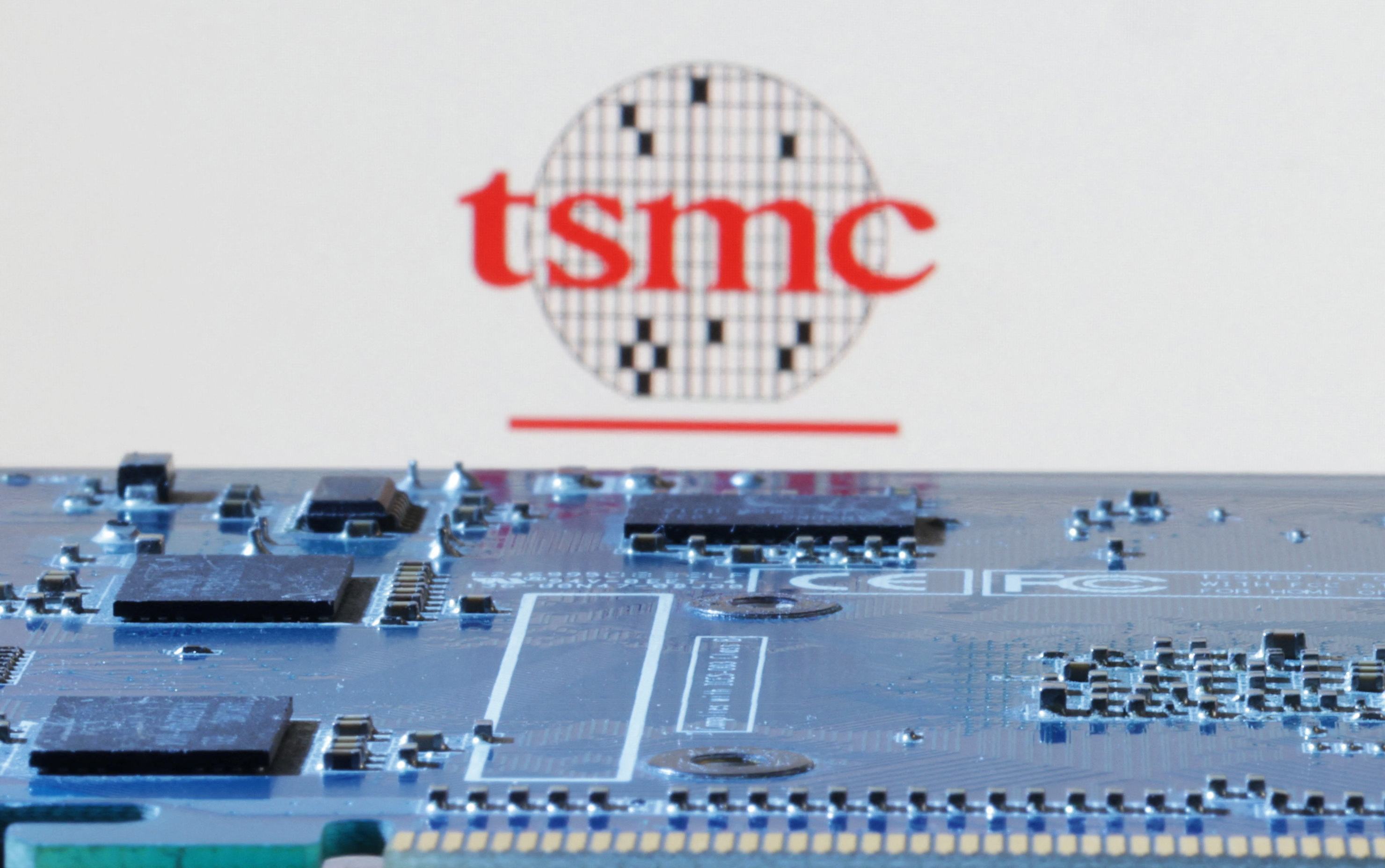 Illustration shows TSMC logo