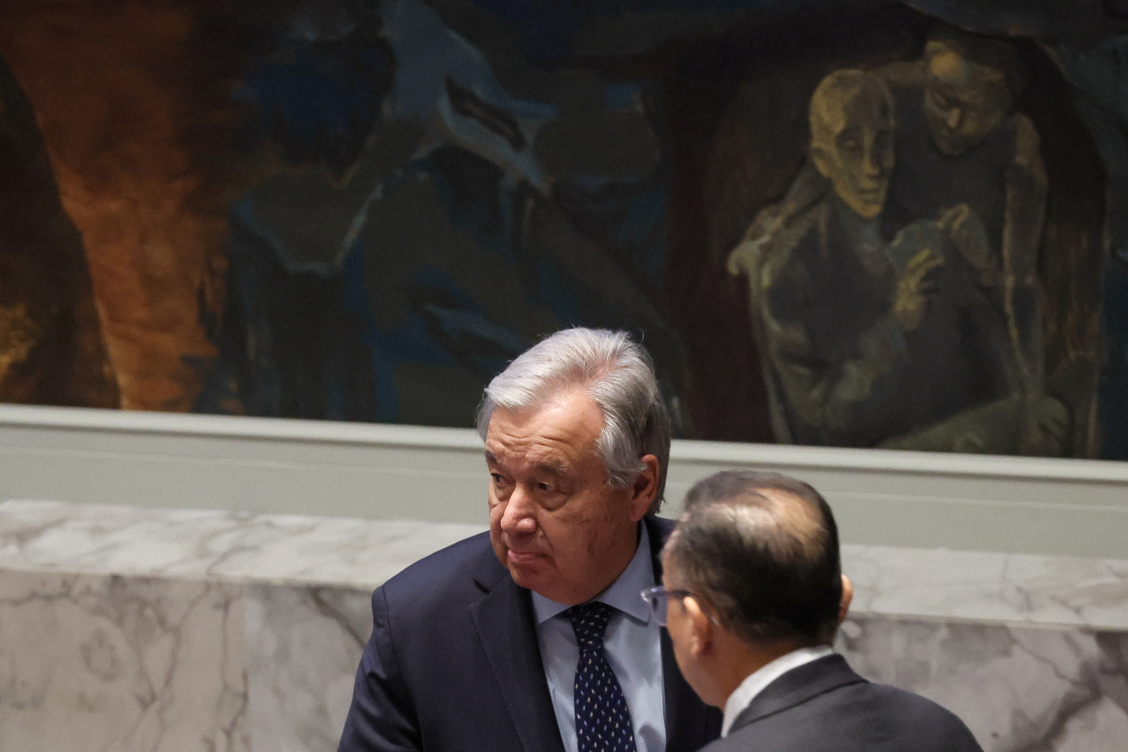 Meeting of the UN Security Council on the conflict between Israel and Hamas, in New York City