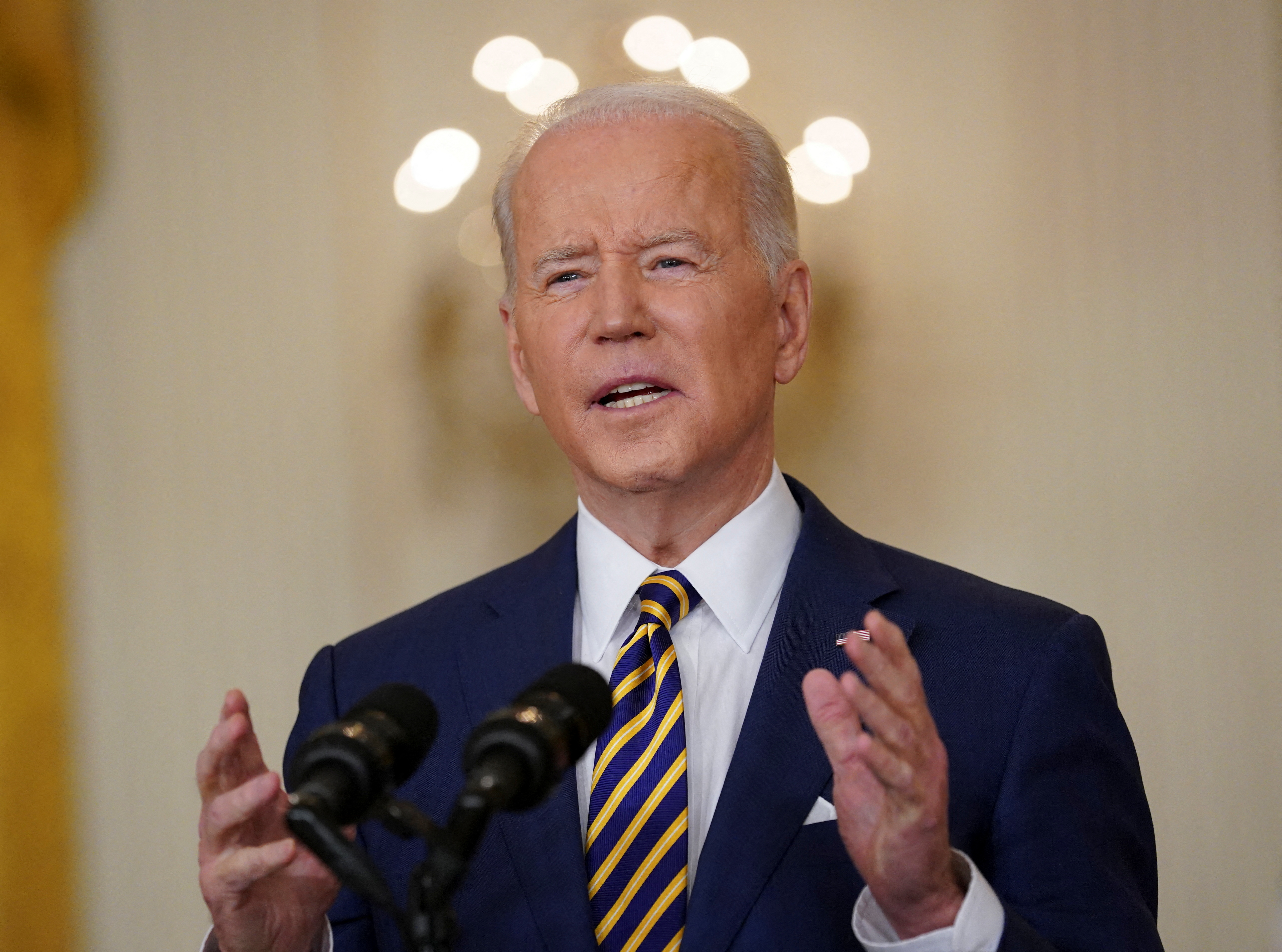U.S. President Joe Biden holds a formal news conference at the White House