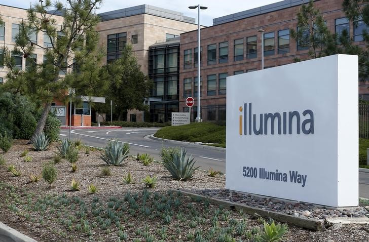 The offices of gene sequencing company Illumina Inc are shown in San Diego, California